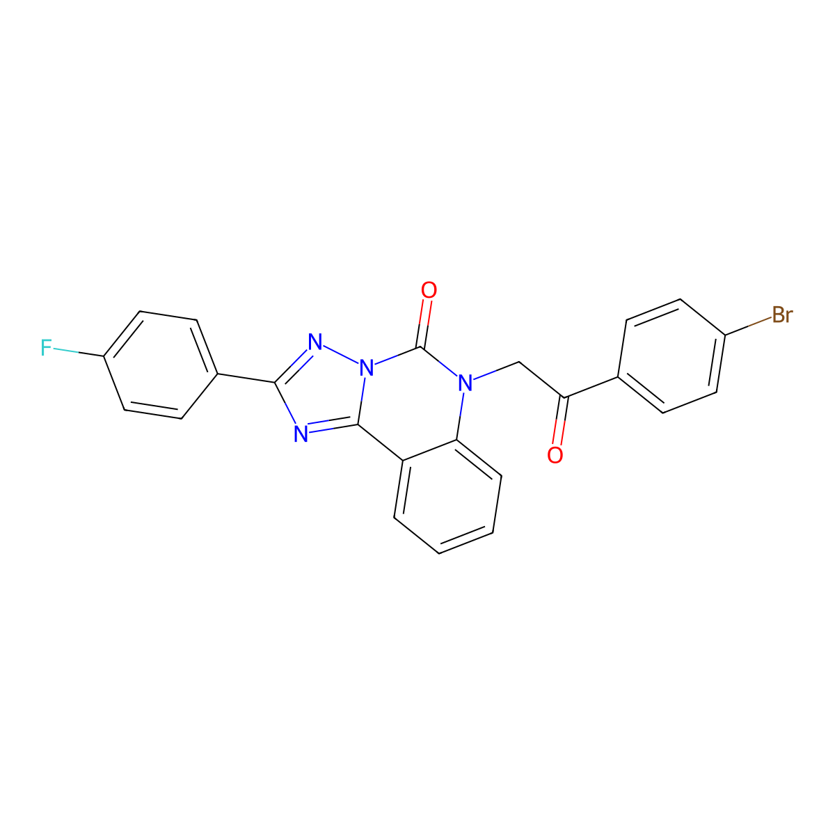 6-[2-(4-bromophenyl)-2-oxoethyl]-2-(4-fluorophenyl)-5H,6H-[1,2,4]triazolo[1,5-c]quinazolin-5-one molecular structure, CAS 2380181-51-9
