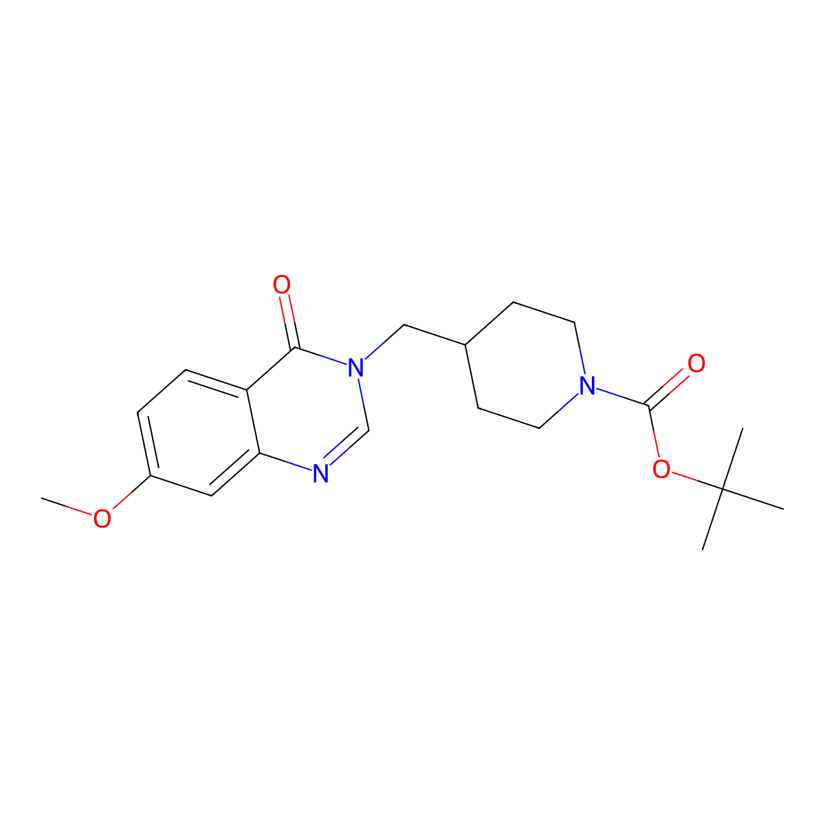 Tert-butyl 4-[(7-methoxy-4-oxo-3,4-dihydroquinazolin-3-yl)methyl]piperidine-1-carboxylate molecular structure, CAS 2380181-78-0