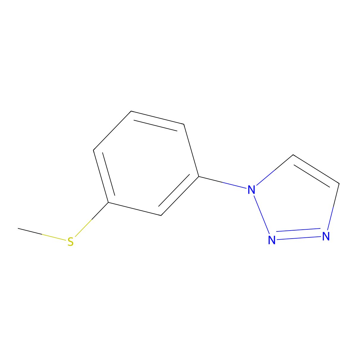 1-[3-(methylsulfanyl)phenyl]-1H-1,2,3-triazole molecular structure, CAS 2380181-91-7