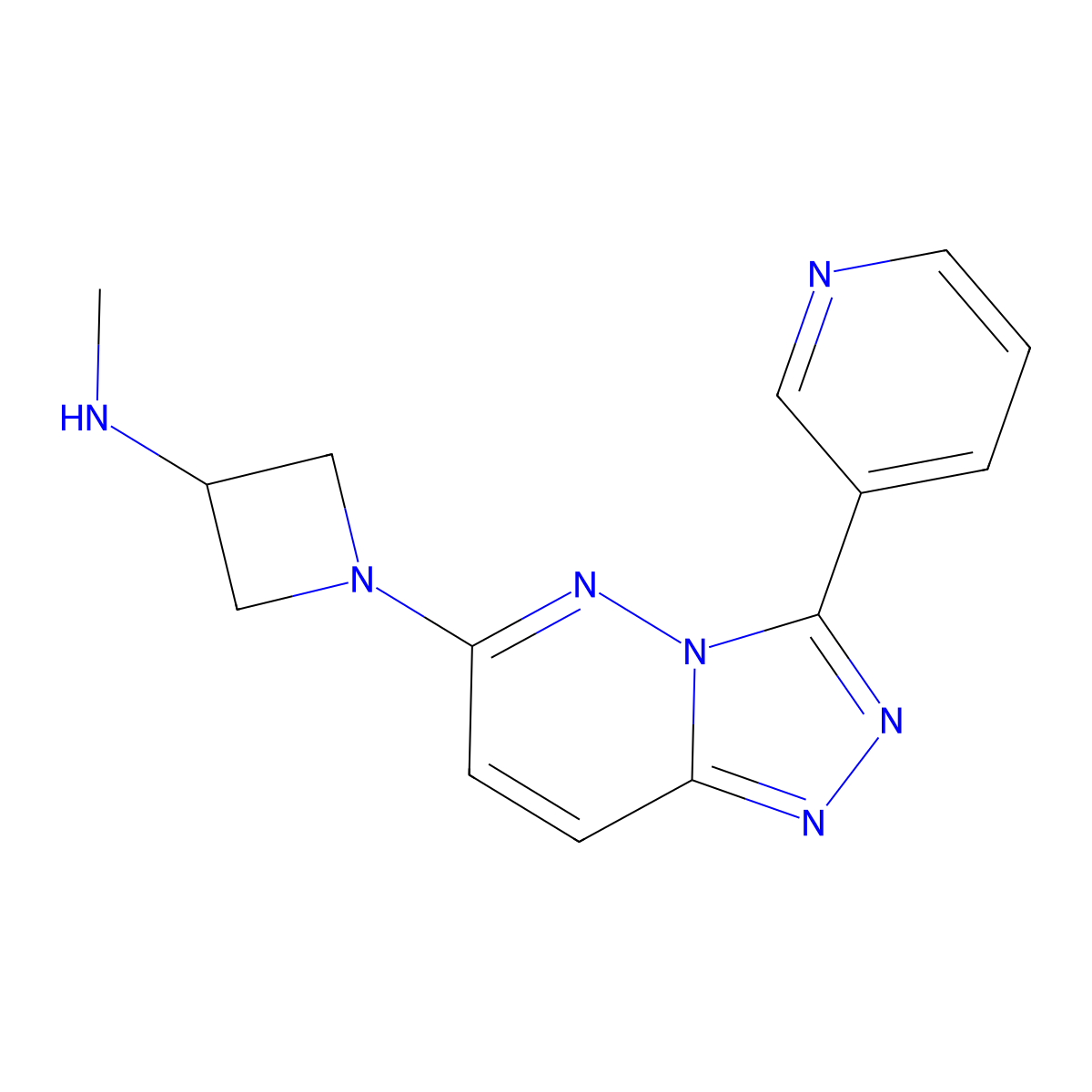 N-methyl-1-[3-(pyridin-3-yl)-[1,2,4]triazolo[4,3-b]pyridazin-6-yl]azetidin-3-amine molecular structure, CAS 2380181-97-3