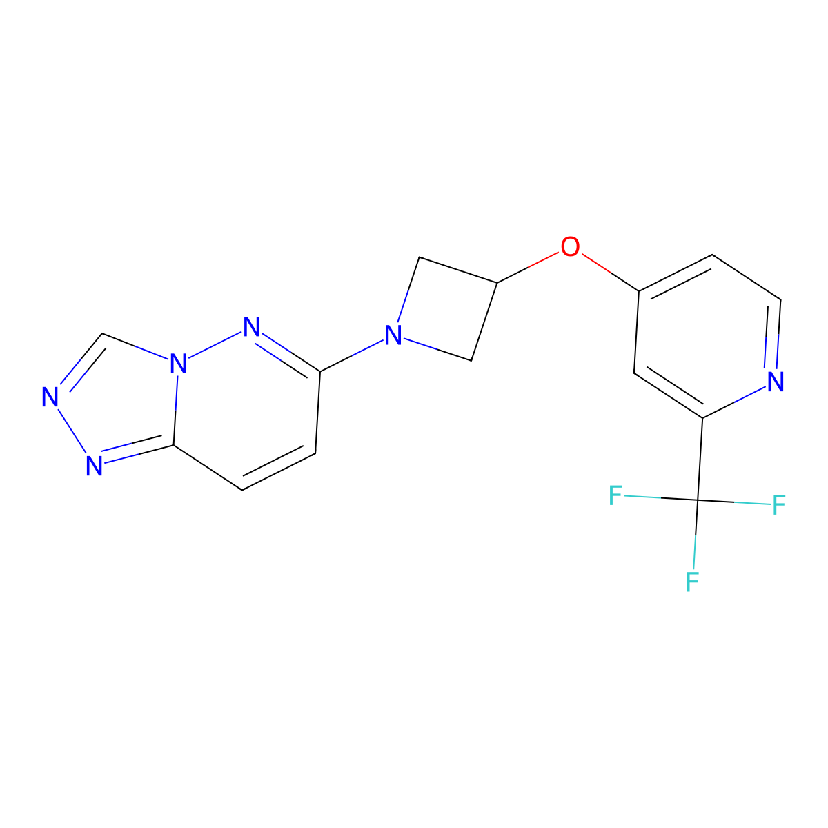 4-[(1-{[1,2,4]Triazolo[4,3-b]pyridazin-6-yl}azetidin-3-yl)oxy]-2-(trifluoromethyl)pyridine molecular structure, CAS 2380182-16-9