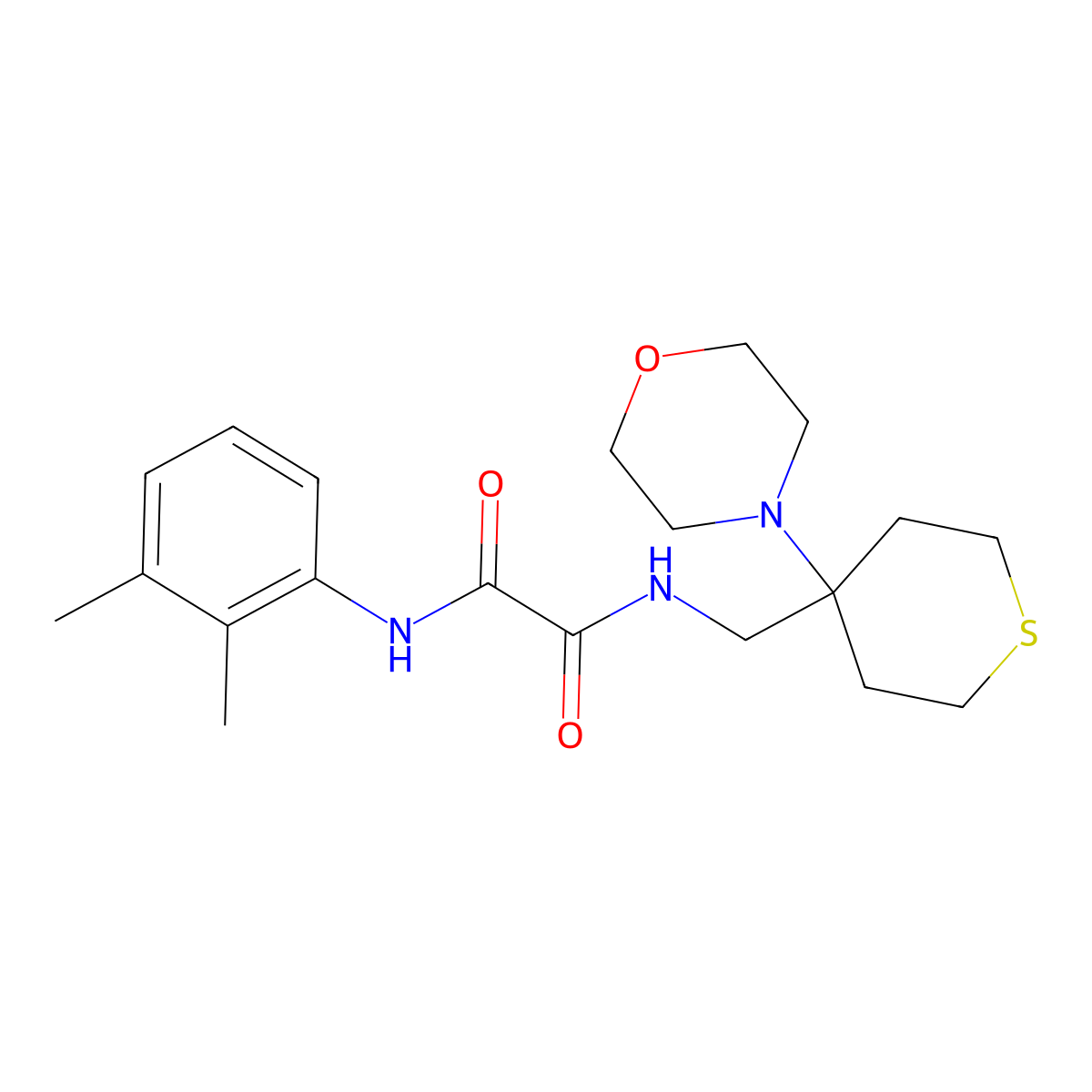 N'-(2,3-dimethylphenyl)-N-{[4-(morpholin-4-yl)thian-4-yl]methyl}ethanediamide molecular structure, CAS 2380182-43-2