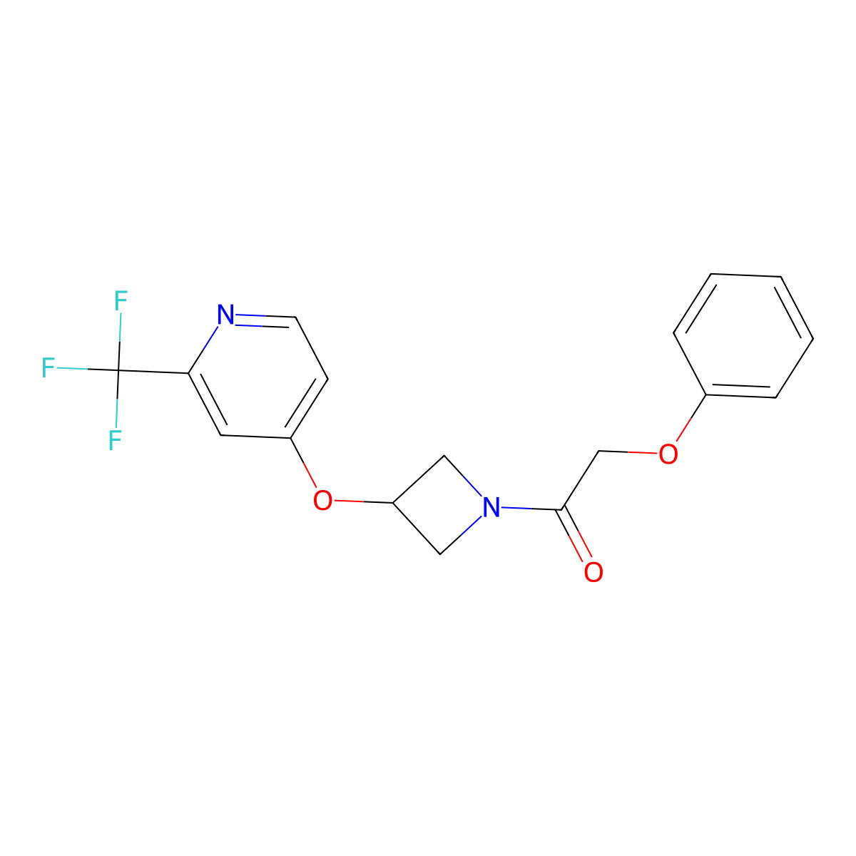 2-Phenoxy-1-(3-{[2-(trifluoromethyl)pyridin-4-yl]oxy}azetidin-1-yl)ethan-1-one molecular structure, CAS 2380182-47-6