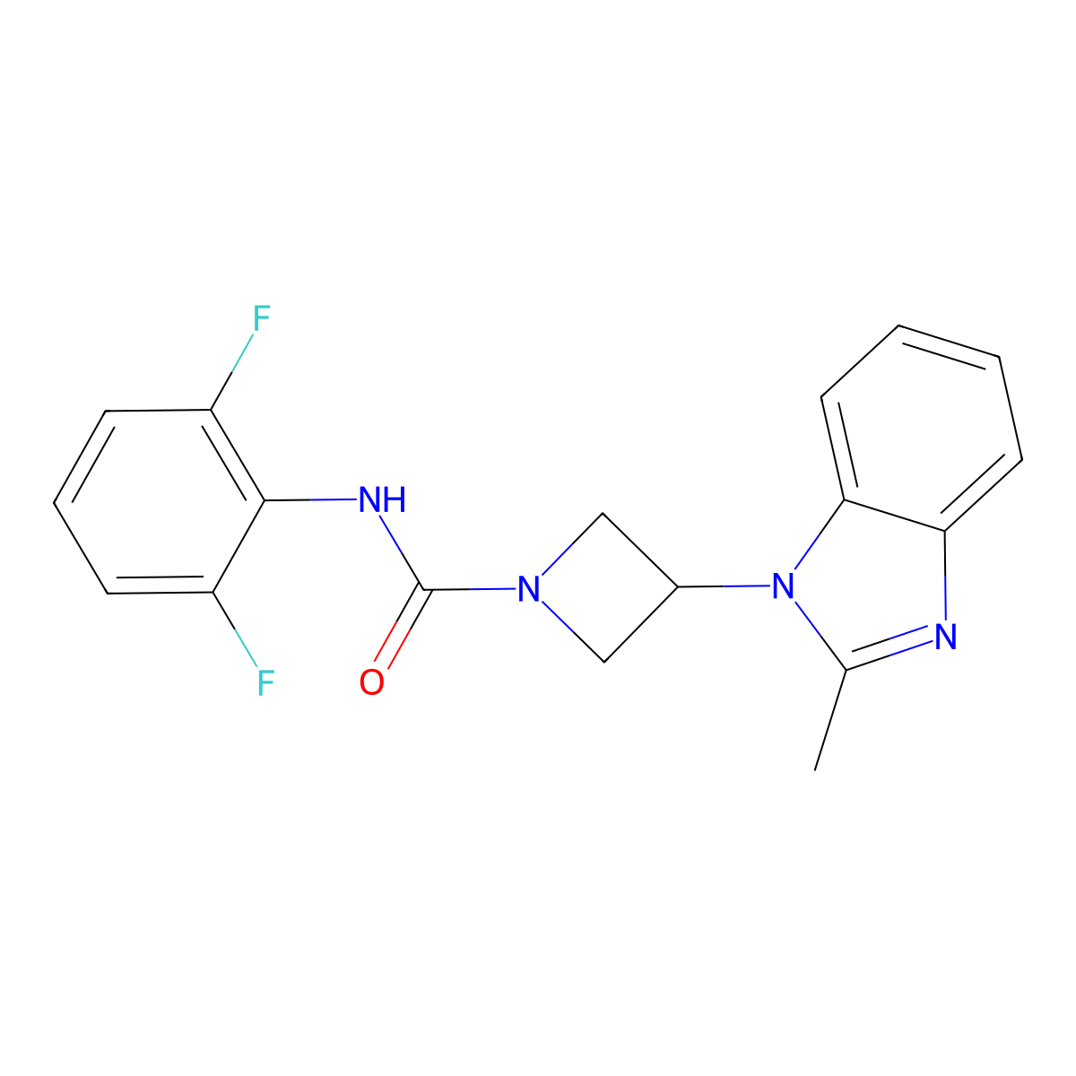N-(2,6-difluorophenyl)-3-(2-methyl-1H-1,3-benzodiazol-1-yl)azetidine-1-carboxamide molecular structure, CAS 2380182-50-1