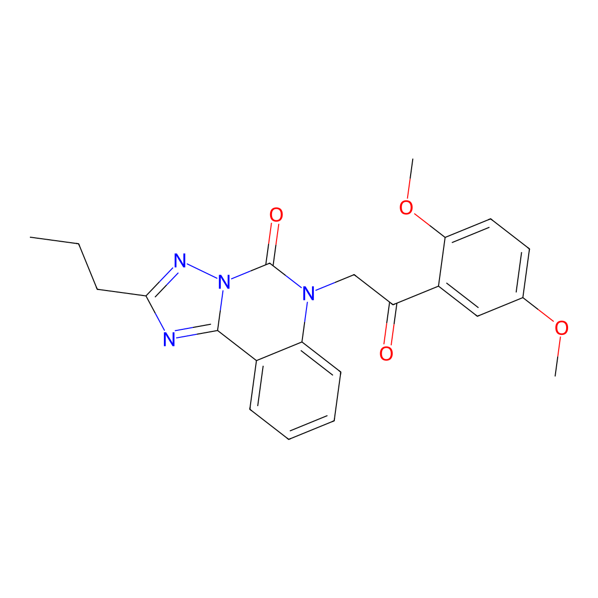 6-[2-(2,5-dimethoxyphenyl)-2-oxoethyl]-2-propyl-5H,6H-[1,2,4]triazolo[1,5-c]quinazolin-5-one molecular structure, CAS 2380182-68-1