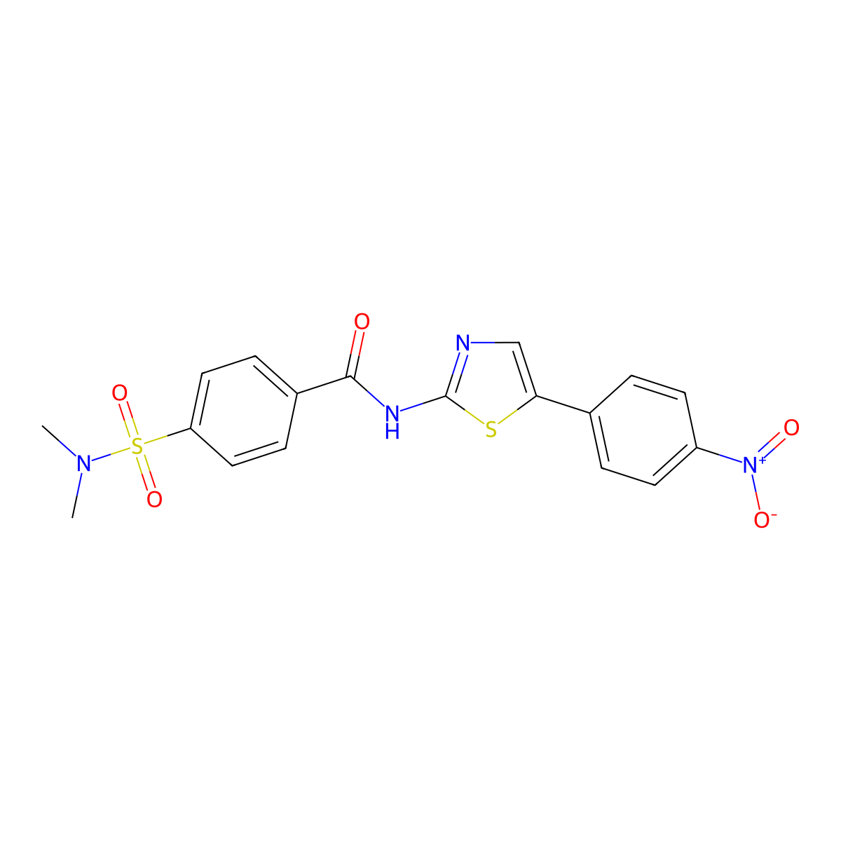4-(dimethylsulfamoyl)-N-[5-(4-nitrophenyl)-1,3-thiazol-2-yl]benzamide molecular structure, CAS 2380182-93-2