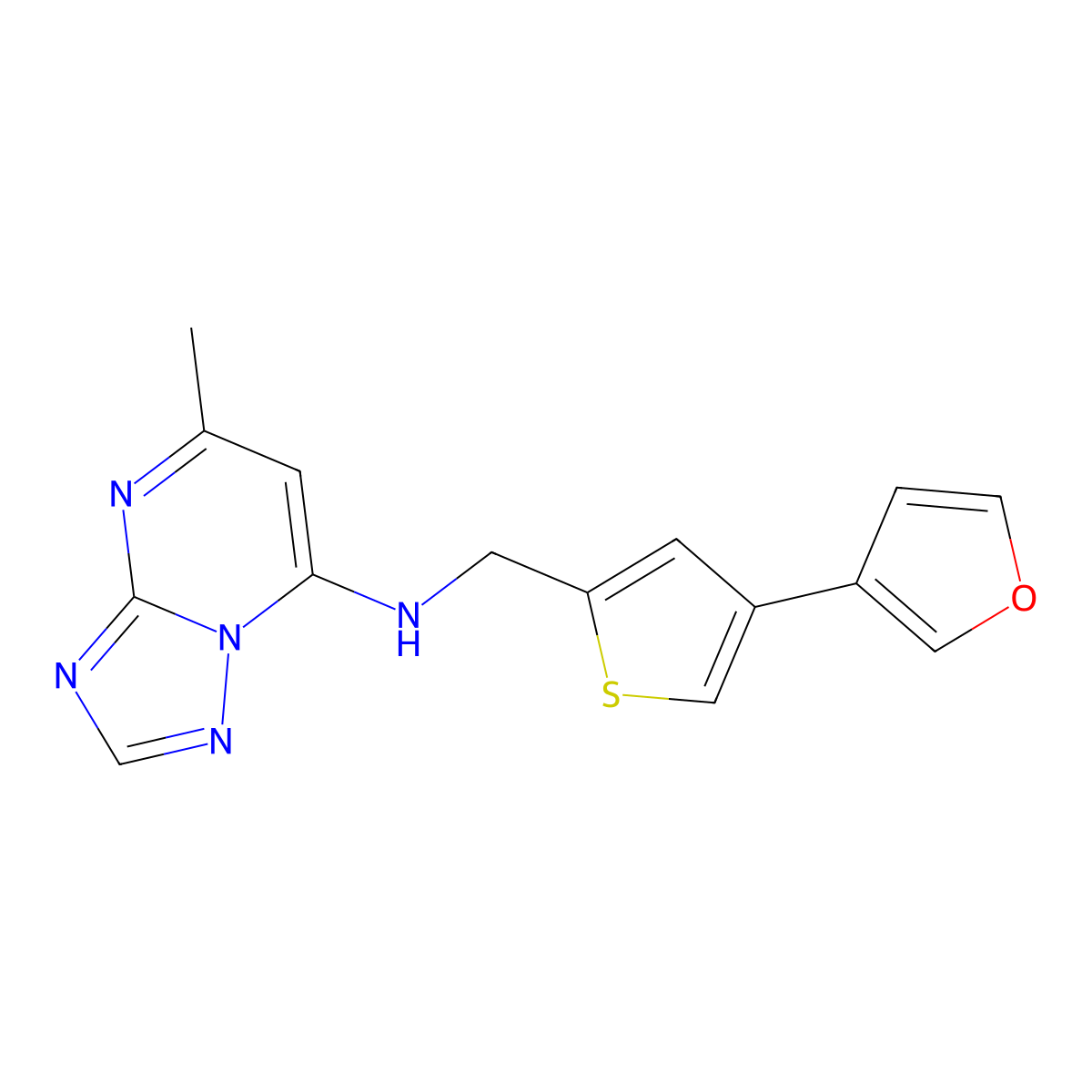 N-{[4-(furan-3-yl)thiophen-2-yl]methyl}-5-methyl-[1,2,4]triazolo[1,5-a]pyrimidin-7-amine molecular structure, CAS 2380182-94-3