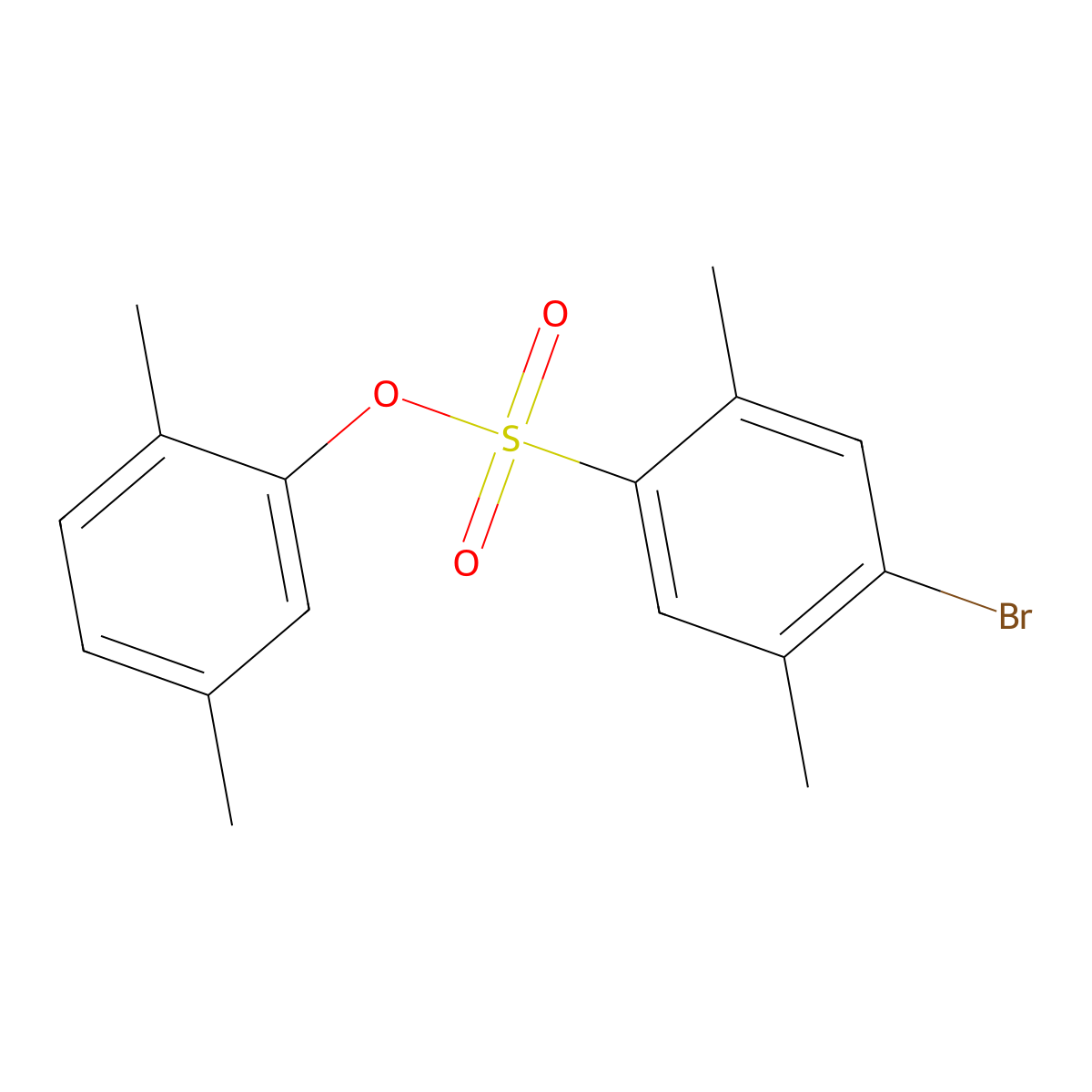 (2,5-Dimethylphenyl) 4-bromo-2,5-dimethylbenzenesulfonate molecular structure, CAS 2380183-27-5