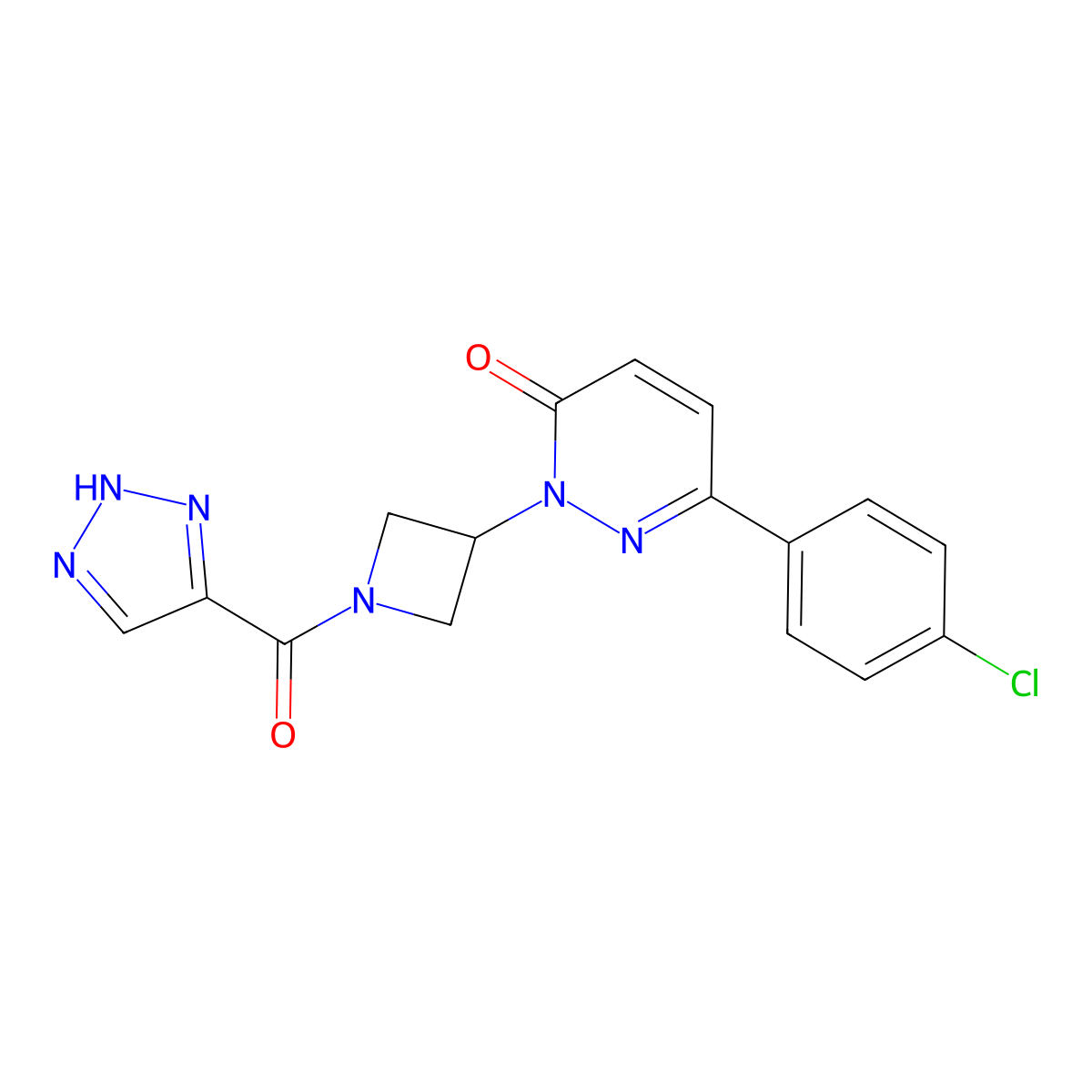 6-(4-chlorophenyl)-2-[1-(2H-1,2,3-triazole-4-carbonyl)azetidin-3-yl]-2,3-dihydropyridazin-3-one molecular structure, CAS 2380183-32-2