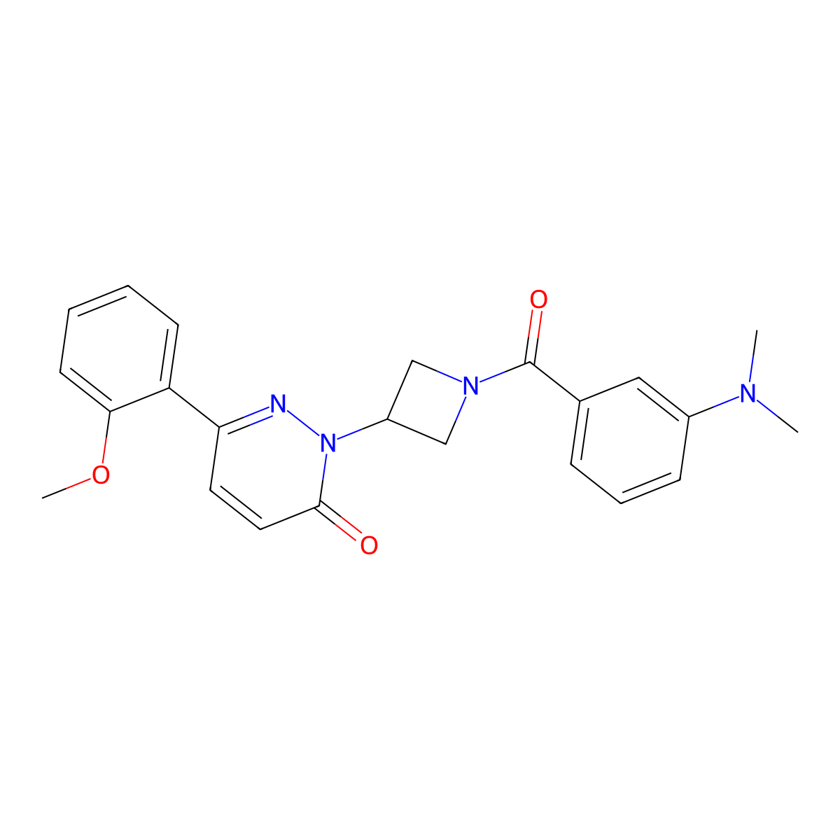 2-{1-[3-(Dimethylamino)benzoyl]azetidin-3-yl}-6-(2-methoxyphenyl)-2,3-dihydropyridazin-3-one molecular structure, CAS 2380183-35-5