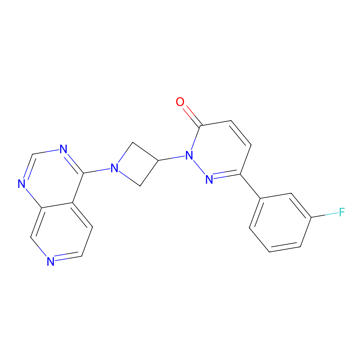 6-(3-Fluorophenyl)-2-(1-{pyrido[3,4-d]pyrimidin-4-yl}azetidin-3-yl)-2,3-dihydropyridazin-3-one molecular structure, CAS 2380183-48-0