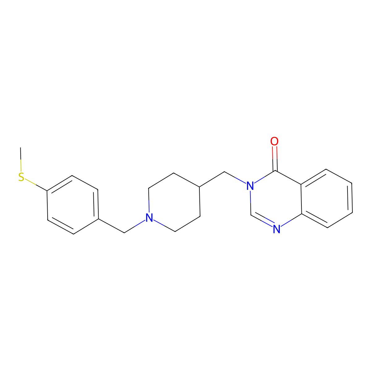 3-[(1-{[4-(Methylsulfanyl)phenyl]methyl}piperidin-4-yl)methyl]-3,4-dihydroquinazolin-4-one molecular structure, CAS 2380183-60-6