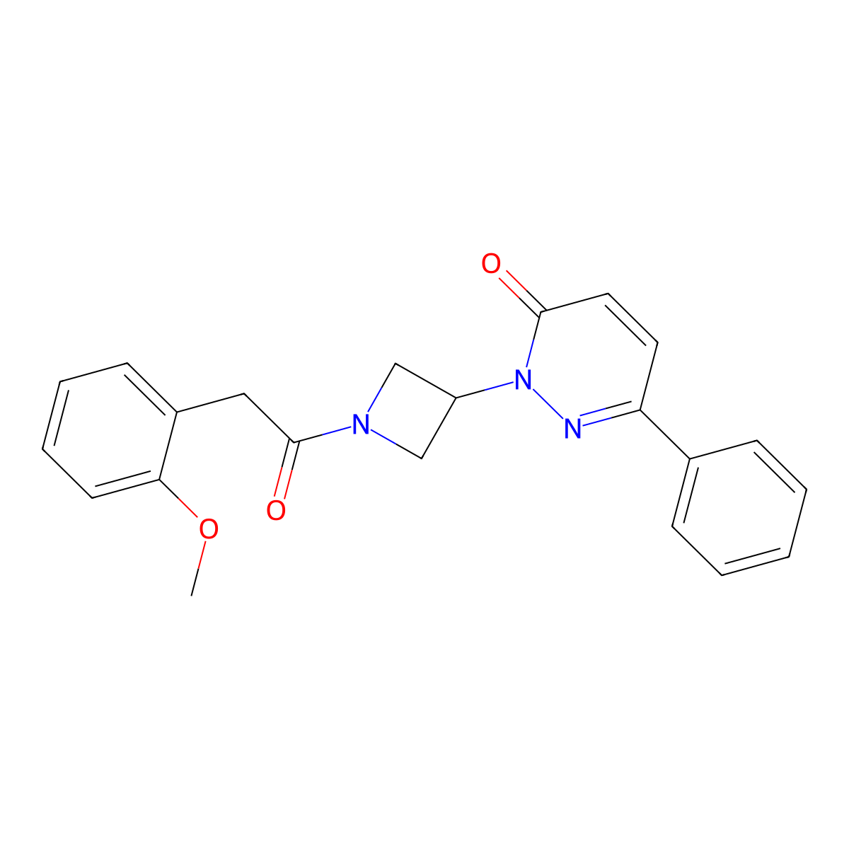 2-{1-[2-(2-Methoxyphenyl)acetyl]azetidin-3-yl}-6-phenyl-2,3-dihydropyridazin-3-one molecular structure, CAS 2380183-63-9