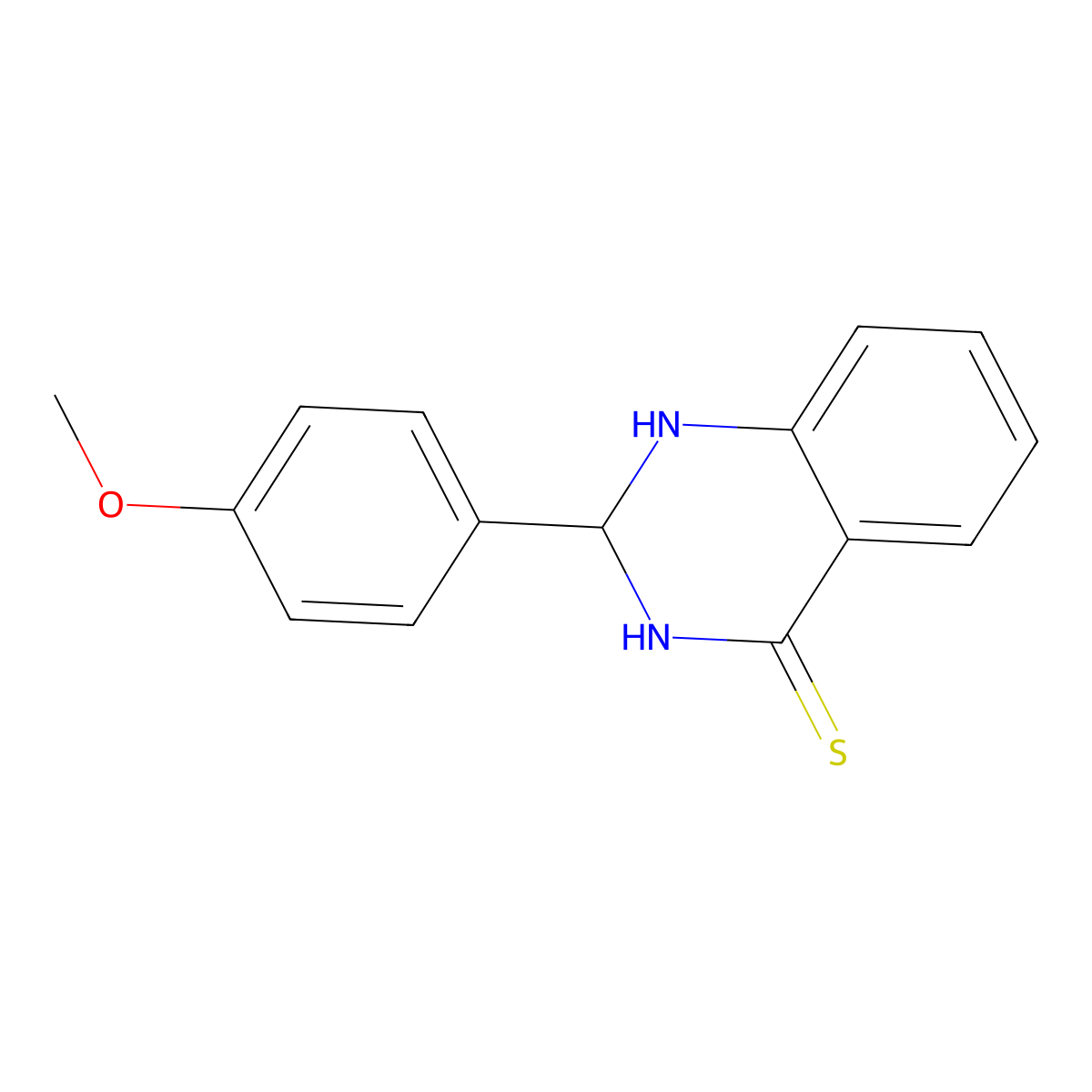 2-(4-Methoxyphenyl)-1,2,3,4-tetrahydroquinazoline-4-thione molecular structure, CAS 2380183-71-9