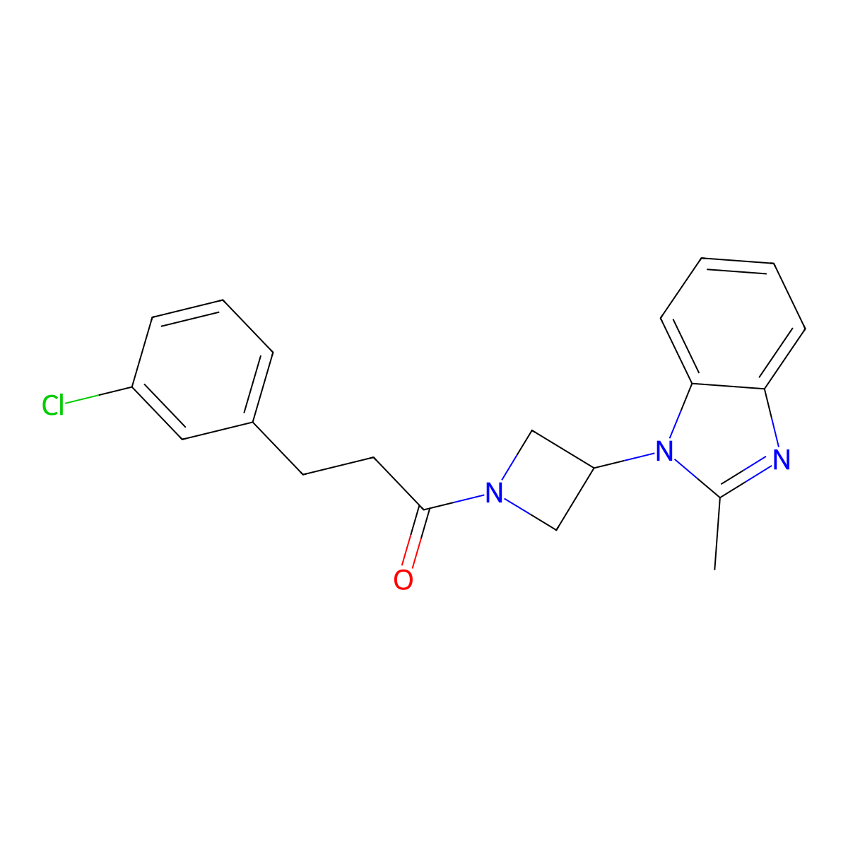 3-(3-chlorophenyl)-1-[3-(2-methyl-1H-1,3-benzodiazol-1-yl)azetidin-1-yl]propan-1-one molecular structure, CAS 2380183-79-7