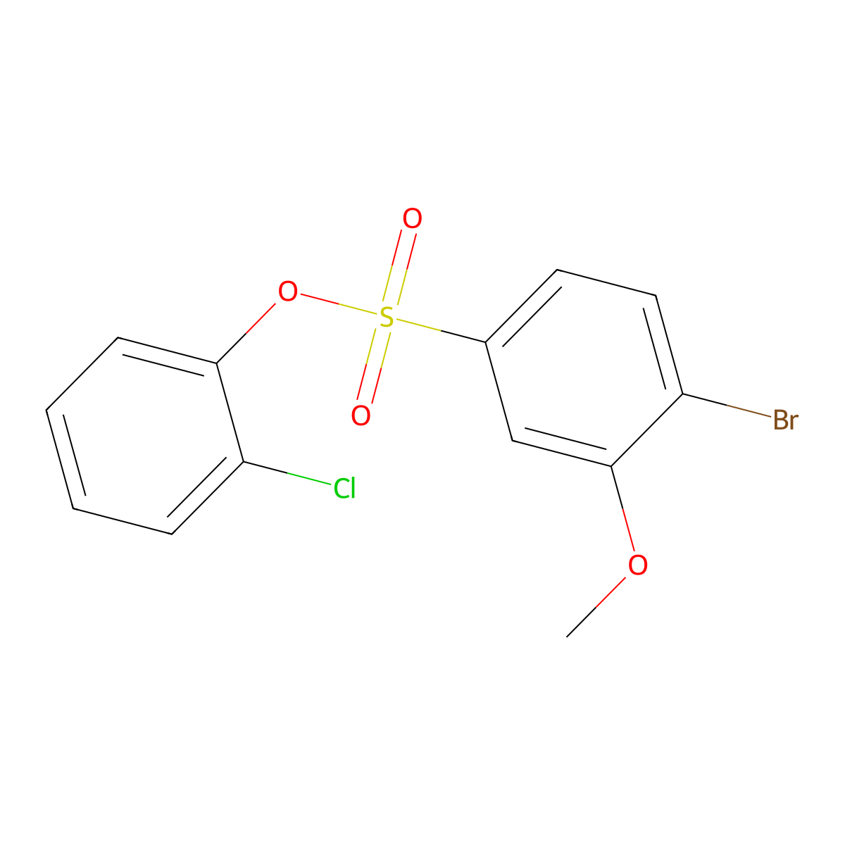 (2-Chlorophenyl) 4-bromo-3-methoxybenzenesulfonate molecular structure, CAS 2380183-82-2