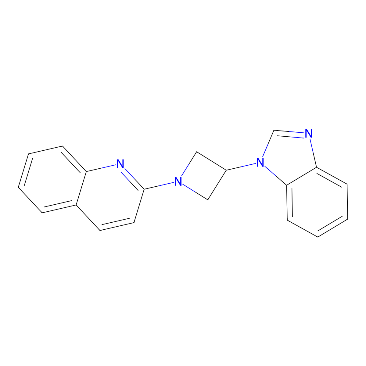 2-[3-(1H-1,3-benzodiazol-1-yl)azetidin-1-yl]quinoline molecular structure, CAS 2380183-96-8
