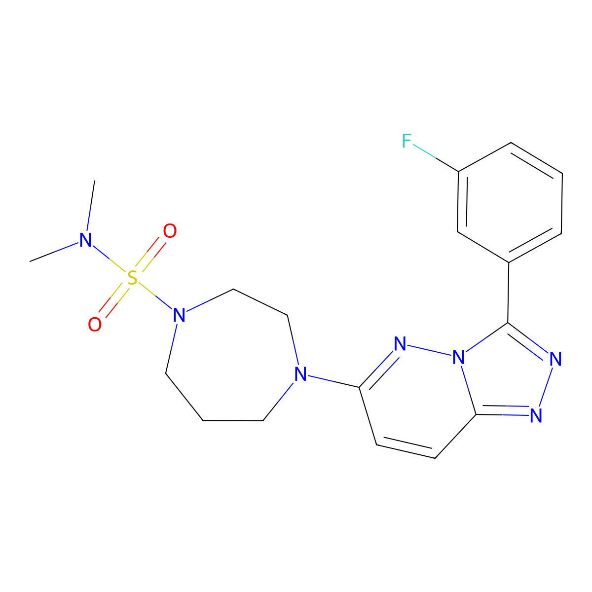 4-[3-(3-Fluorophenyl)-[1,2,4]triazolo[4,3-b]pyridazin-6-yl]-N,N-dimethyl-1,4-diazepane-1-sulfonamide molecular structure, CAS 2380184-02-9