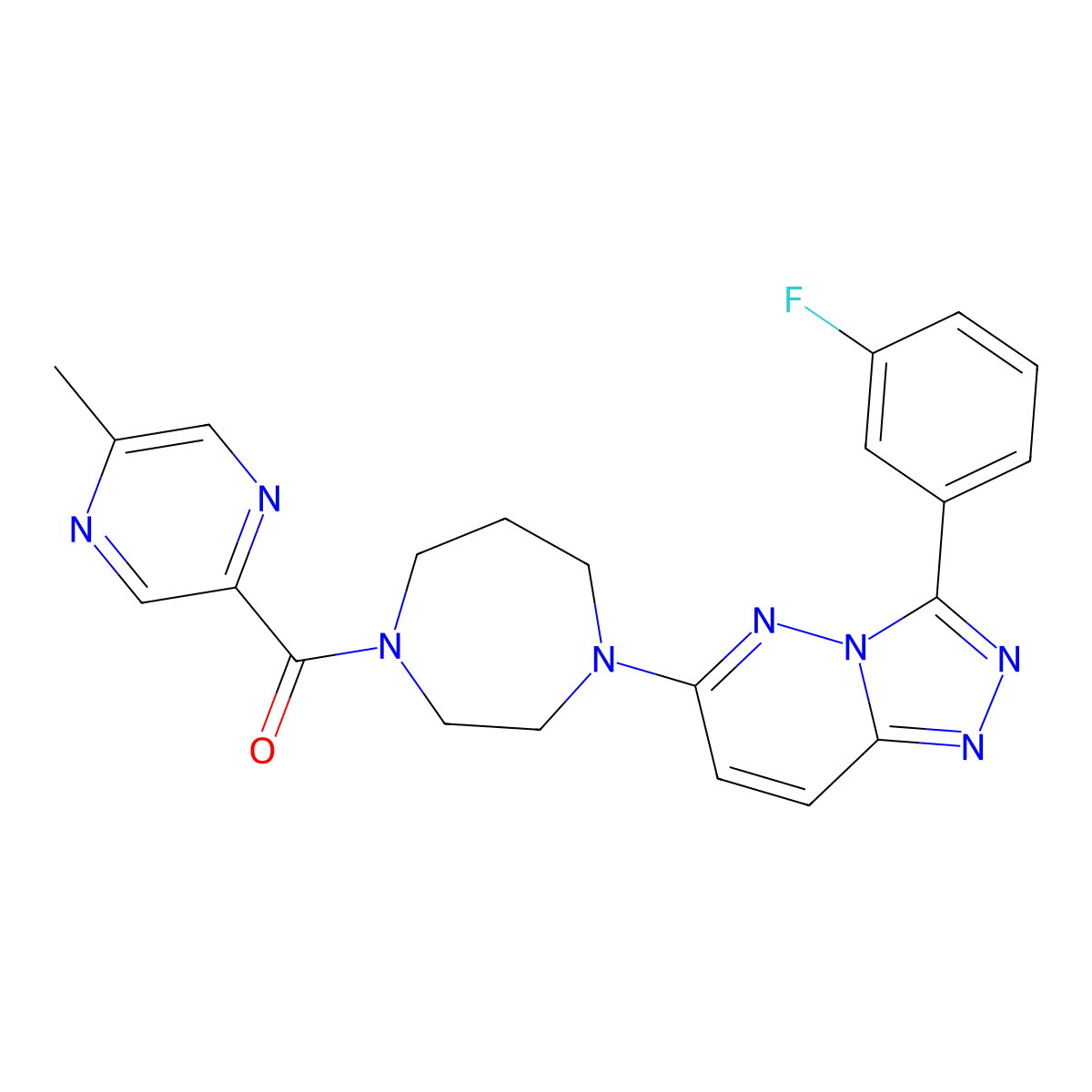 1-[3-(3-Fluorophenyl)-[1,2,4]triazolo[4,3-b]pyridazin-6-yl]-4-(5-methylpyrazine-2-carbonyl)-1,4-diazepane molecular structure, CAS 2380184-04-1