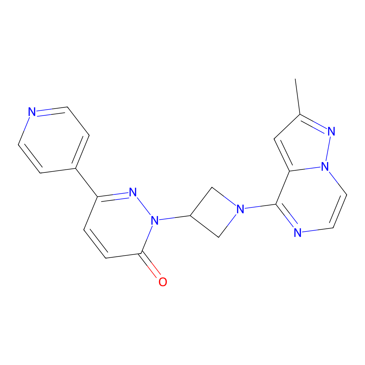 2-(1-{2-Methylpyrazolo[1,5-a]pyrazin-4-yl}azetidin-3-yl)-6-(pyridin-4-yl)-2,3-dihydropyridazin-3-one molecular structure, CAS 2380184-34-7