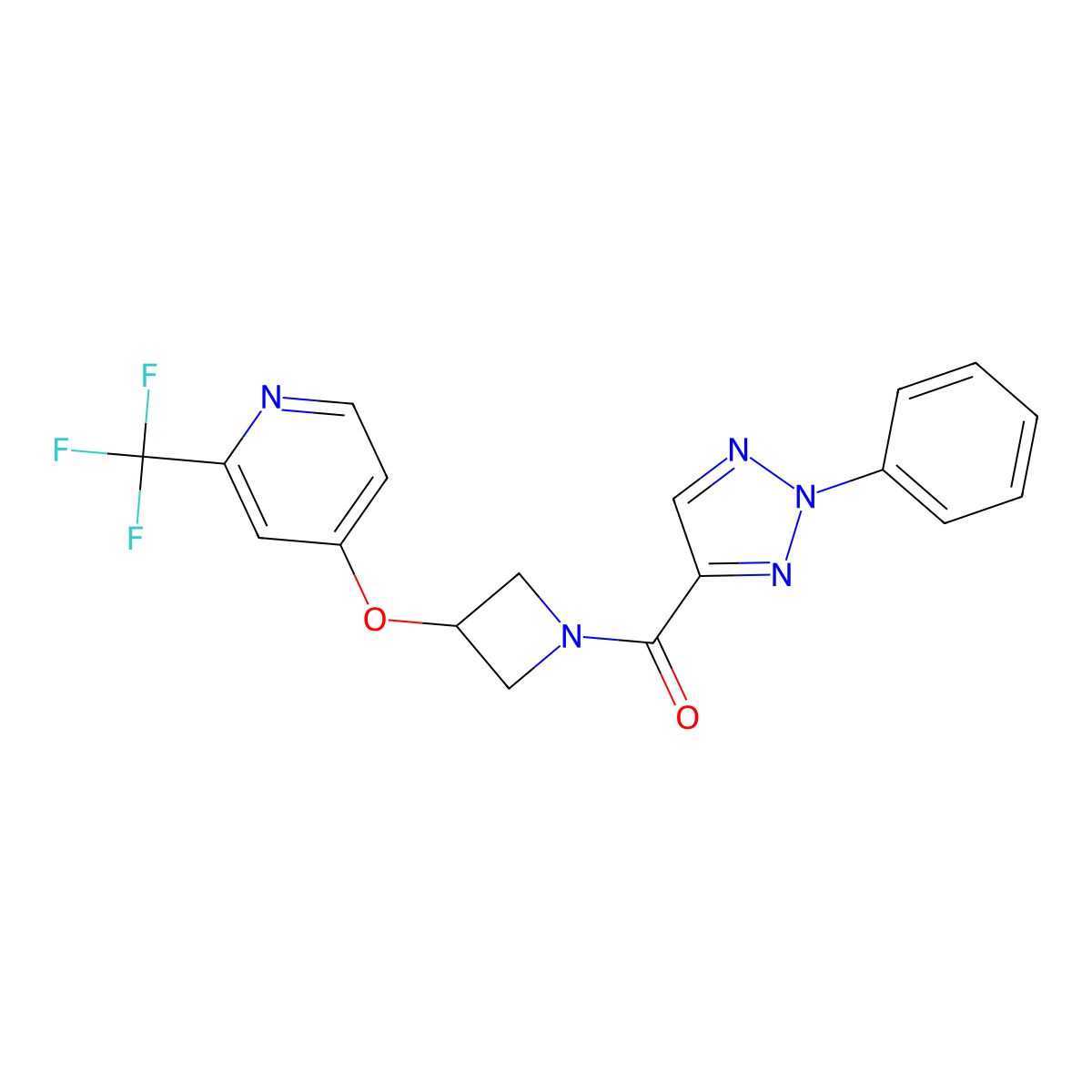 4-{[1-(2-phenyl-2H-1,2,3-triazole-4-carbonyl)azetidin-3-yl]oxy}-2-(trifluoromethyl)pyridine molecular structure, CAS 2380184-38-1