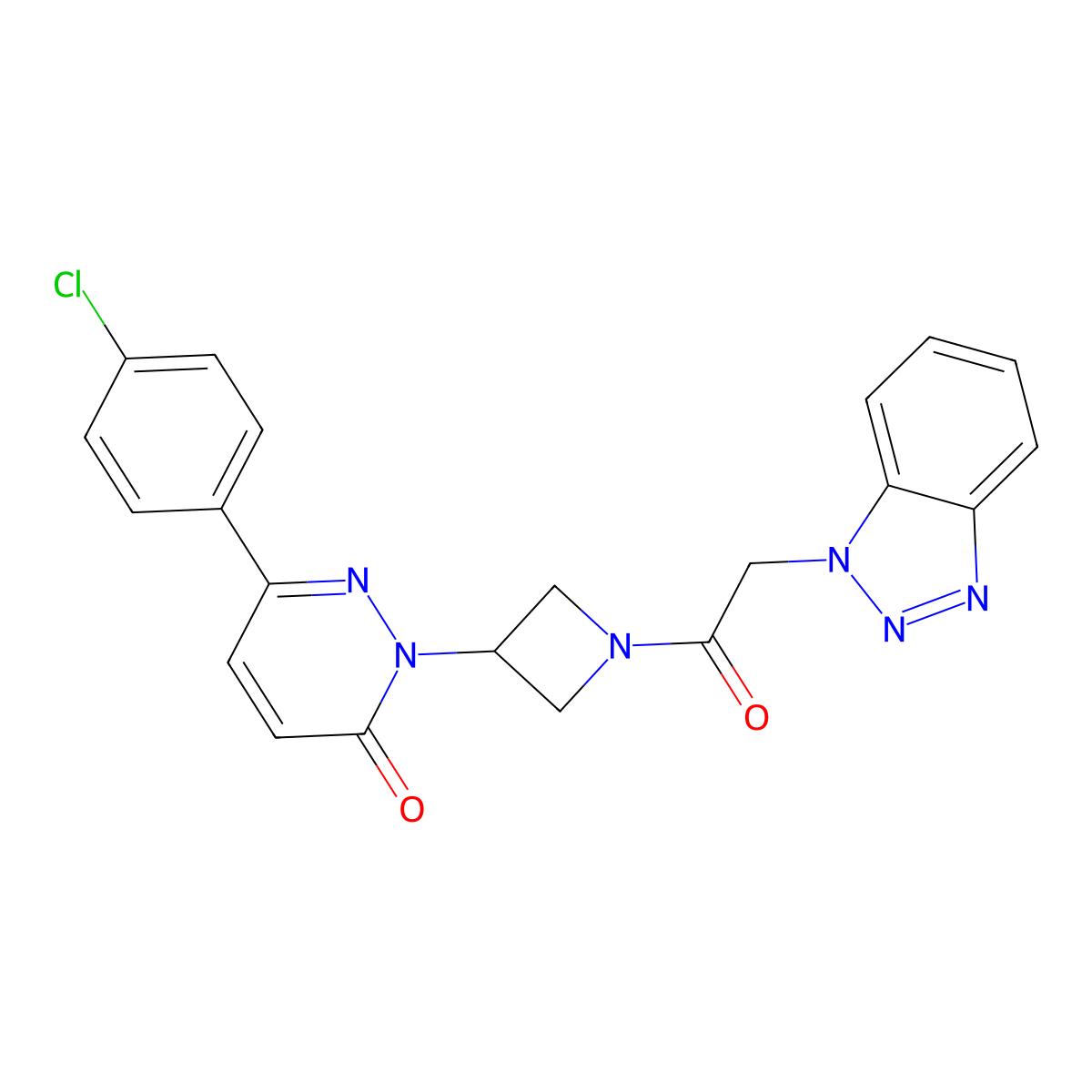 2-[1-[2-(Benzotriazol-1-yl)acetyl]azetidin-3-yl]-6-(4-chlorophenyl)pyridazin-3-one molecular structure, CAS 2380184-49-4