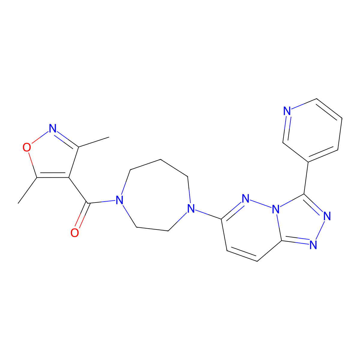 1-(3,5-Dimethyl-1,2-oxazole-4-carbonyl)-4-[3-(pyridin-3-yl)-[1,2,4]triazolo[4,3-b]pyridazin-6-yl]-1,4-diazepane molecular structure, CAS 2380184-64-3