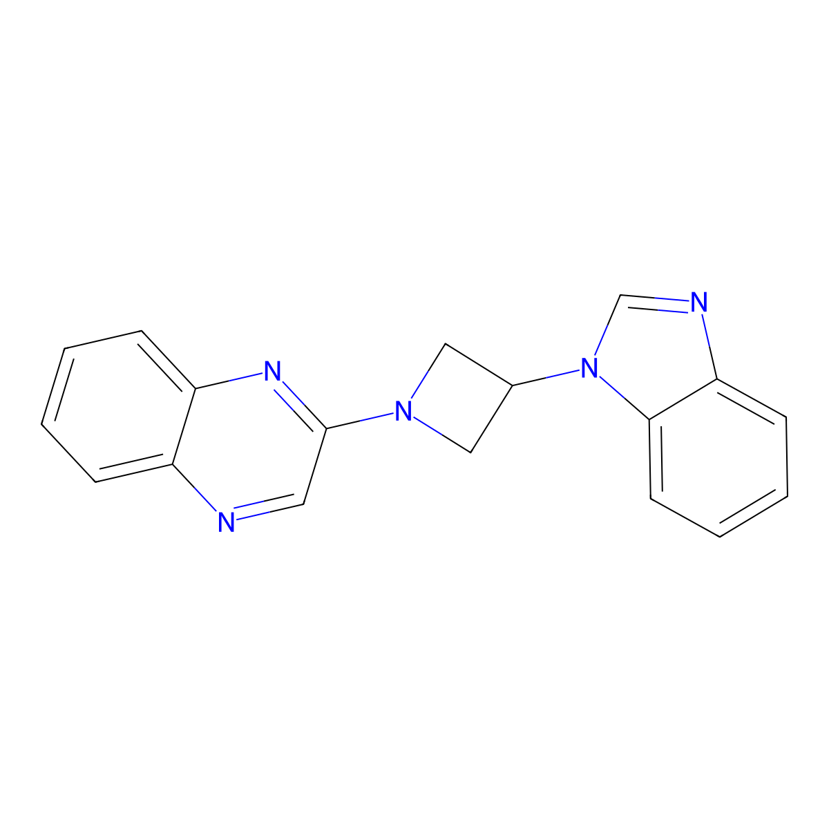 2-[3-(1H-1,3-benzodiazol-1-yl)azetidin-1-yl]quinoxaline molecular structure, CAS 2380184-66-5