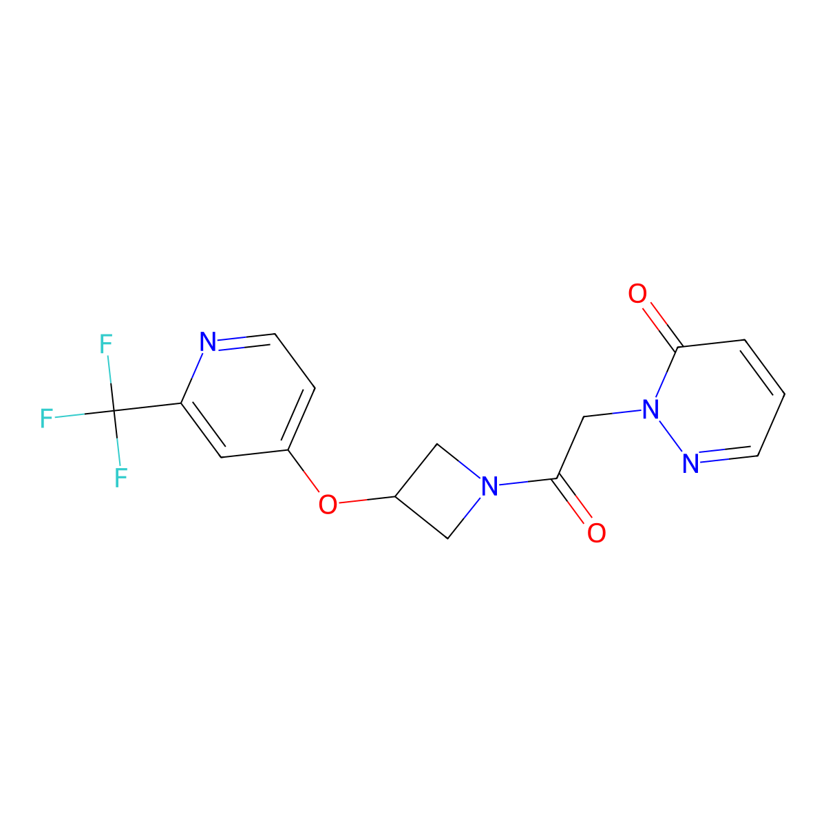 2-[2-Oxo-2-(3-{[2-(trifluoromethyl)pyridin-4-yl]oxy}azetidin-1-yl)ethyl]-2,3-dihydropyridazin-3-one molecular structure, CAS 2380184-72-3