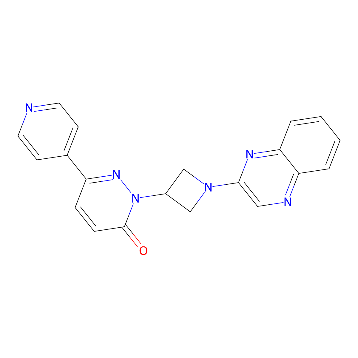 6-(Pyridin-4-yl)-2-[1-(quinoxalin-2-yl)azetidin-3-yl]-2,3-dihydropyridazin-3-one molecular structure, CAS 2380184-87-0