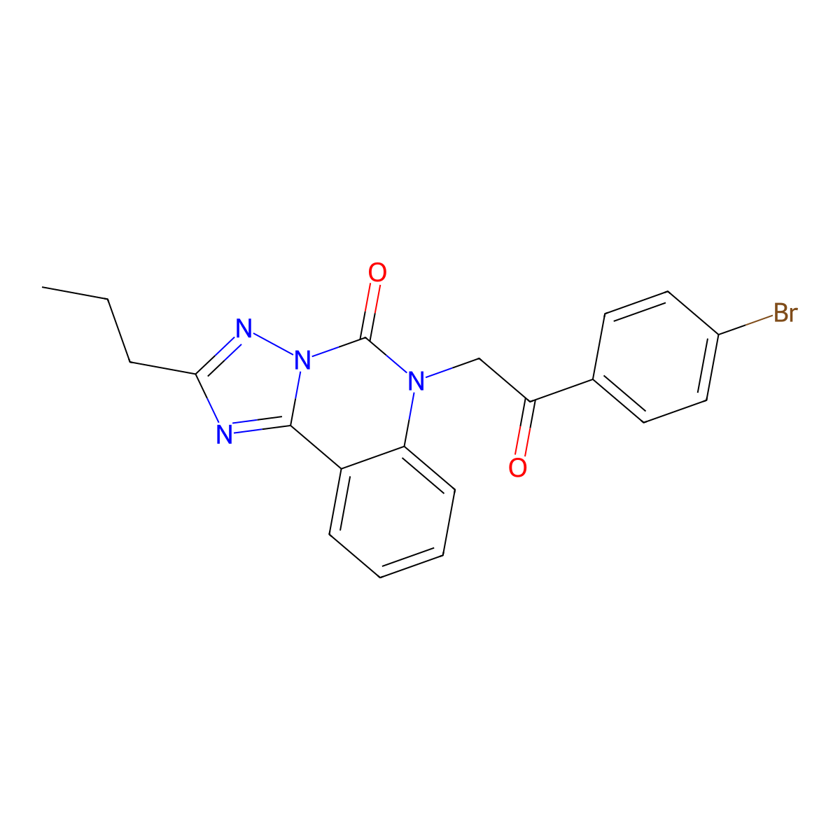 6-[2-(4-bromophenyl)-2-oxoethyl]-2-propyl-5H,6H-[1,2,4]triazolo[1,5-c]quinazolin-5-one molecular structure, CAS 2380185-08-8