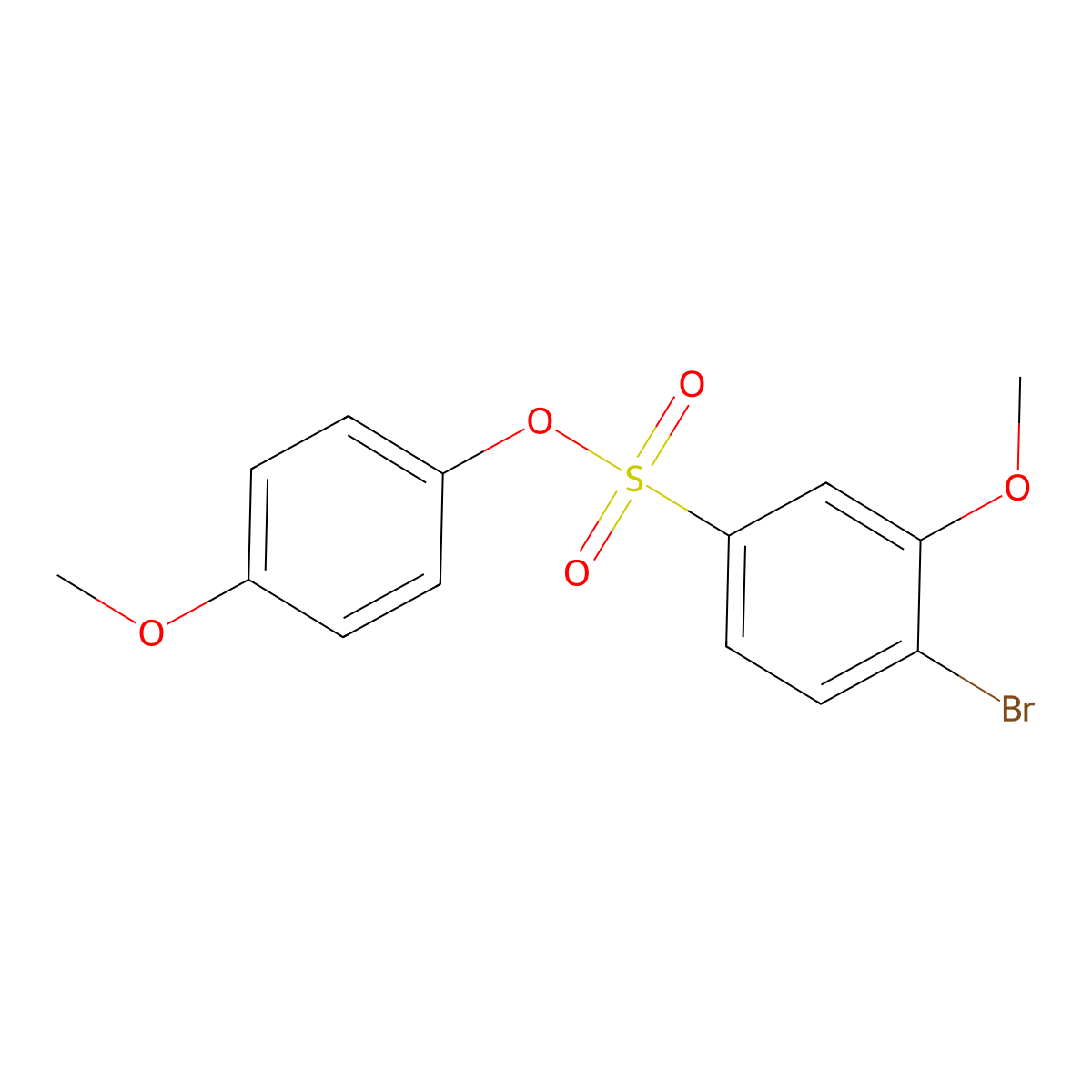 4-Methoxyphenyl 4-bromo-3-methoxybenzene-1-sulfonate molecular structure, CAS 2380185-14-6