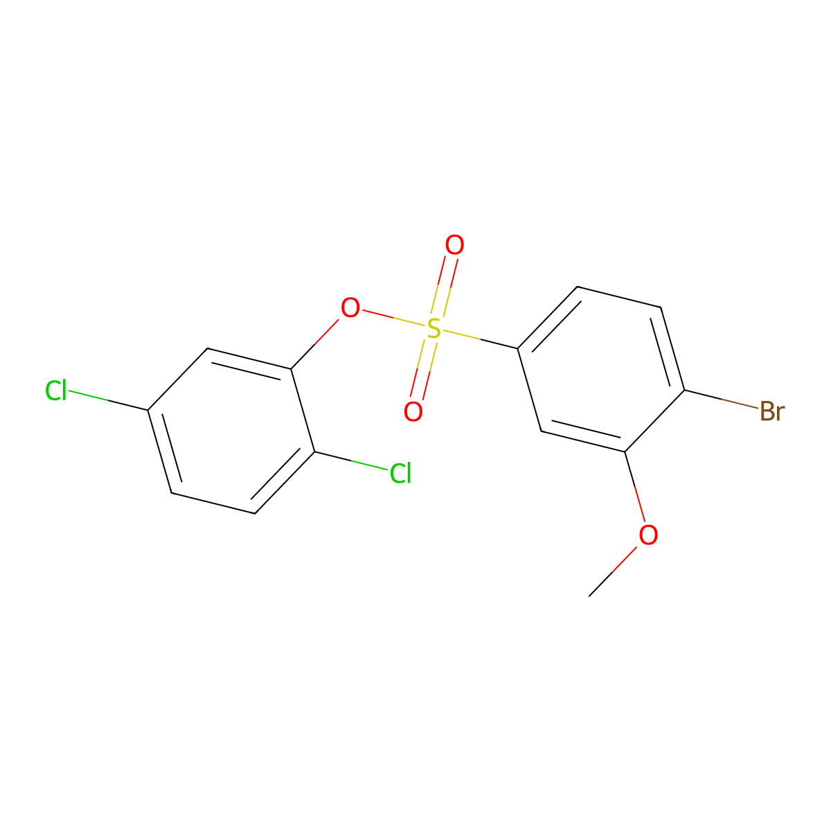 (2,5-Dichlorophenyl) 4-bromo-3-methoxybenzenesulfonate molecular structure, CAS 2380185-18-0