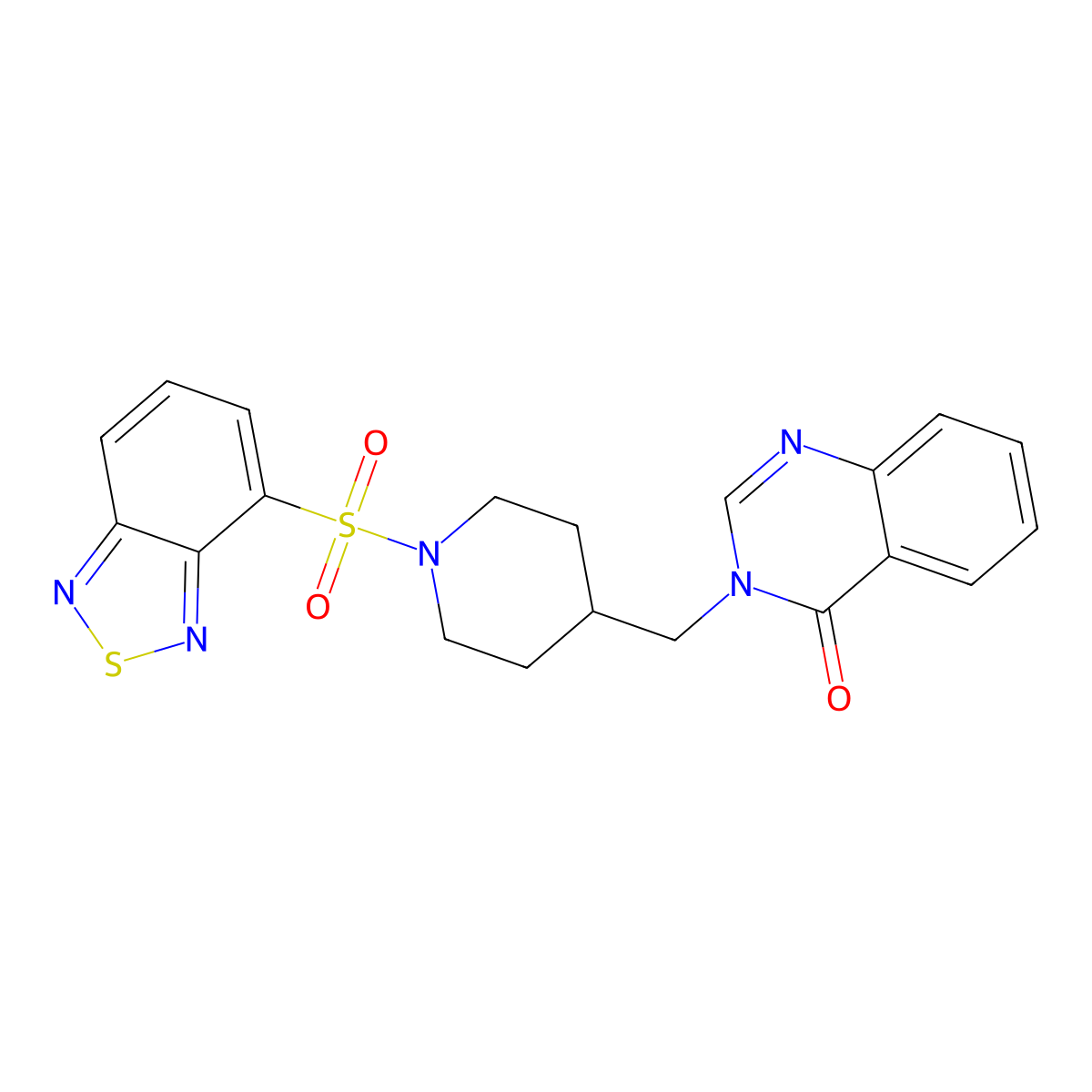 3-{[1-(2,1,3-Benzothiadiazole-4-sulfonyl)piperidin-4-yl]methyl}-3,4-dihydroquinazolin-4-one molecular structure, CAS 2380185-33-9