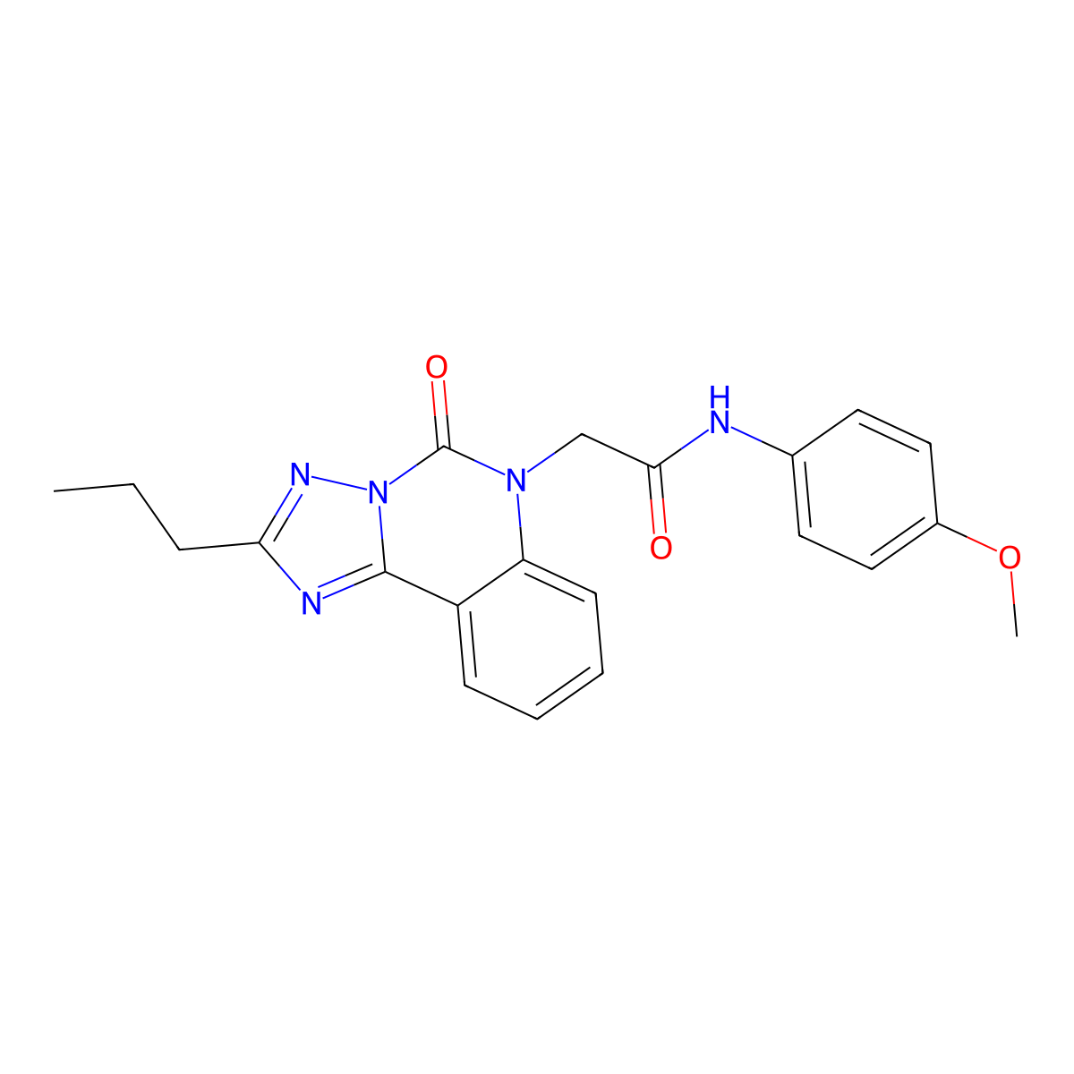 N-(4-methoxyphenyl)-2-{5-oxo-2-propyl-5H,6H-[1,2,4]triazolo[1,5-c]quinazolin-6-yl}acetamide molecular structure, CAS 2380185-37-3