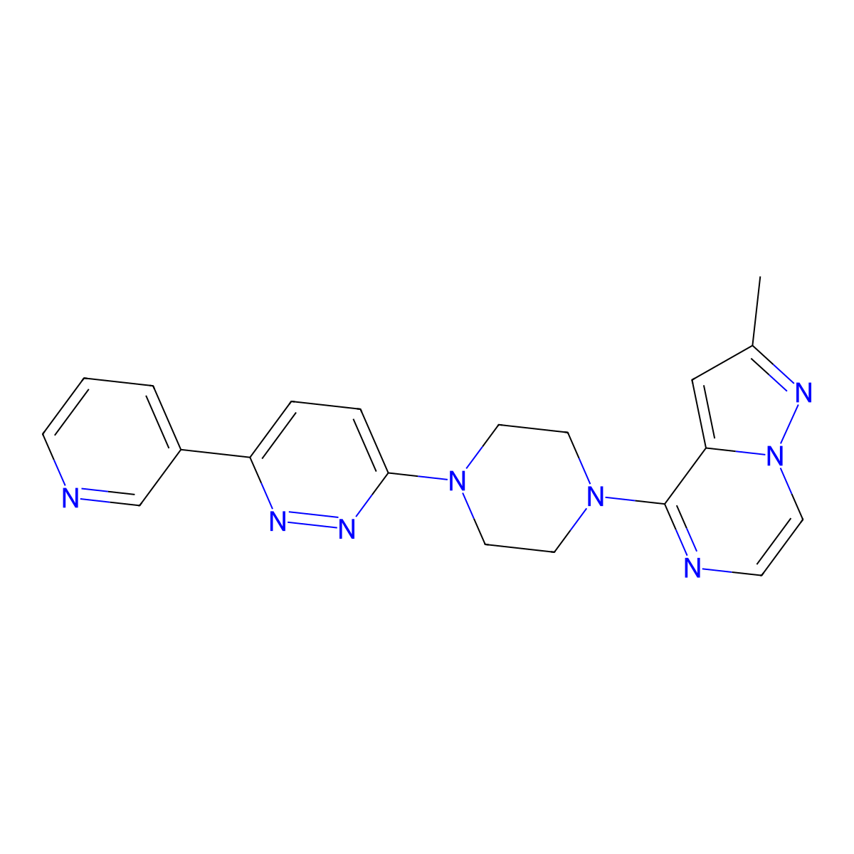 3-(4-{2-Methylpyrazolo[1,5-a]pyrazin-4-yl}piperazin-1-yl)-6-(pyridin-3-yl)pyridazine molecular structure, CAS 2380185-79-3