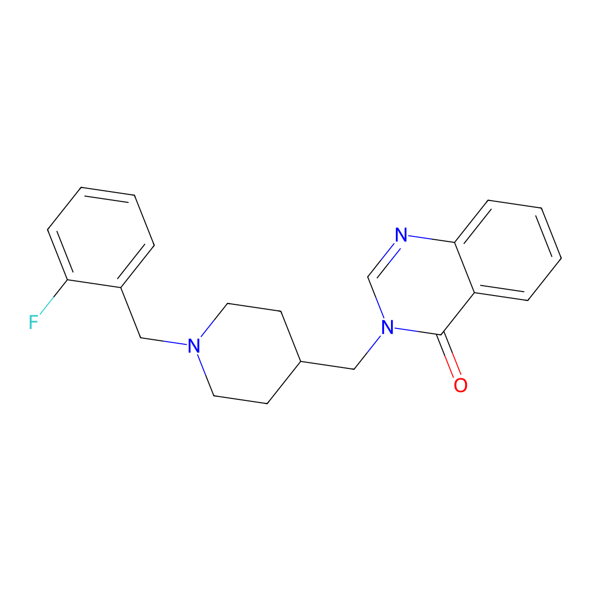 3-({1-[(2-Fluorophenyl)methyl]piperidin-4-yl}methyl)-3,4-dihydroquinazolin-4-one molecular structure, CAS 2380185-84-0