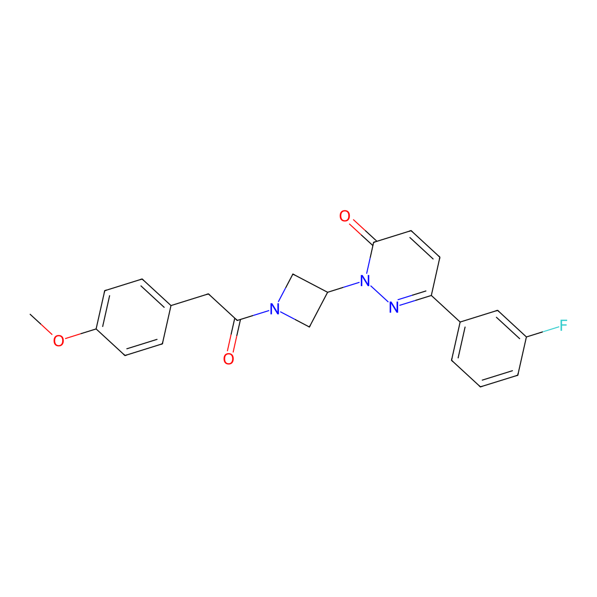 6-(3-Fluorophenyl)-2-{1-[2-(4-methoxyphenyl)acetyl]azetidin-3-yl}-2,3-dihydropyridazin-3-one molecular structure, CAS 2380185-90-8