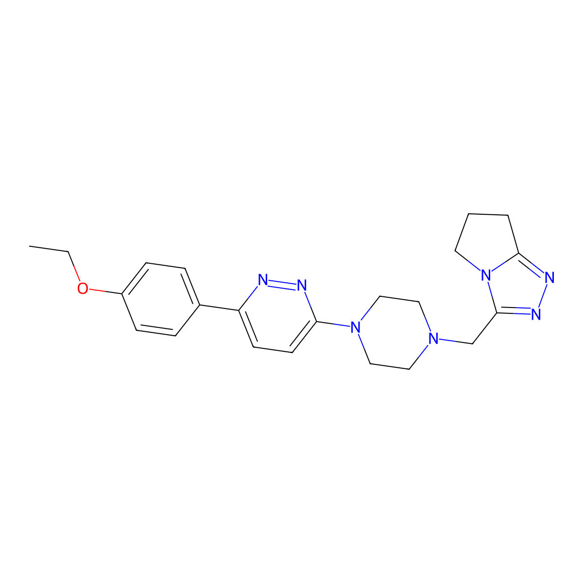 3-(4-ethoxyphenyl)-6-[4-({5H,6H,7H-pyrrolo[2,1-c][1,2,4]triazol-3-yl}methyl)piperazin-1-yl]pyridazine molecular structure, CAS 2380185-96-4