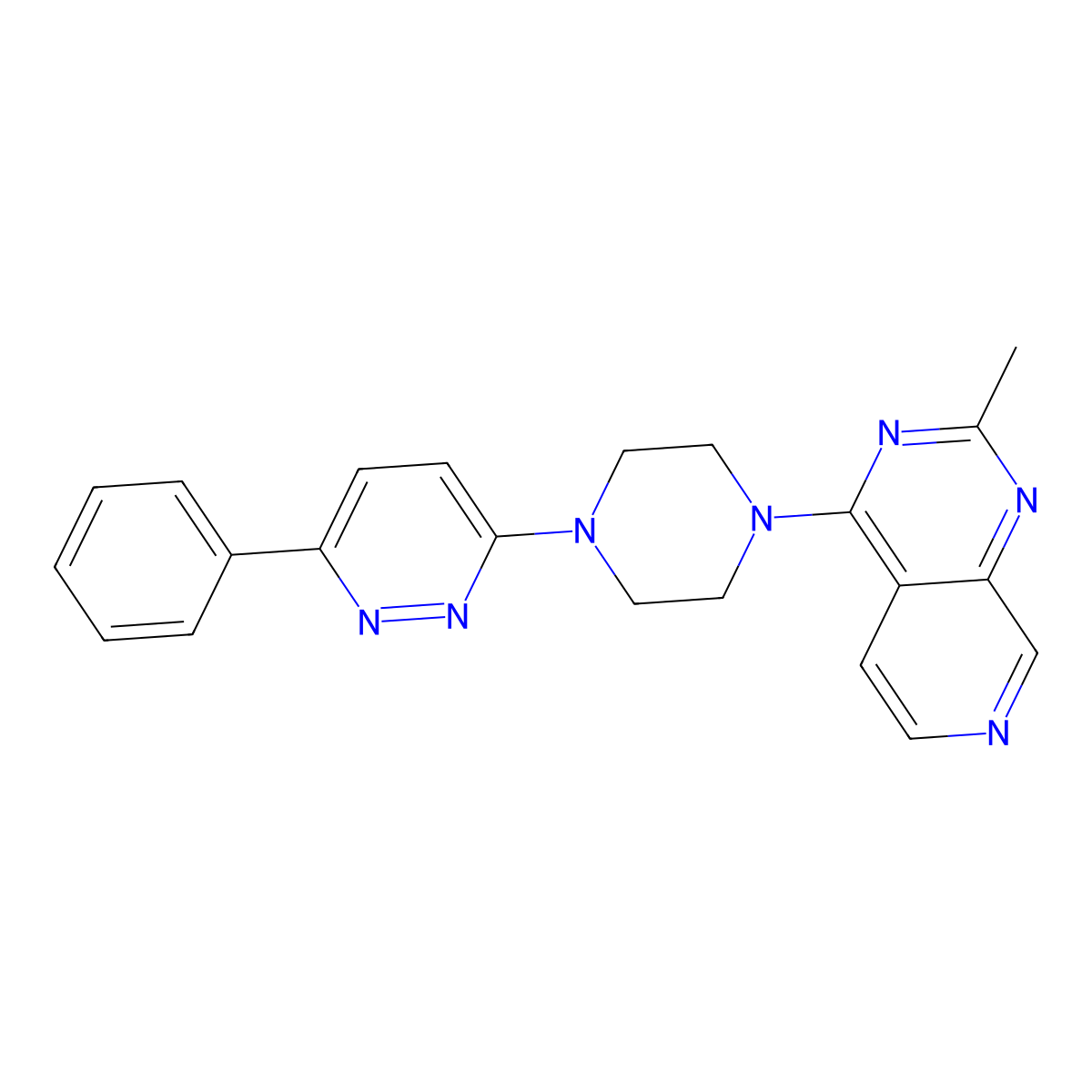 3-(4-{2-Methylpyrido[3,4-d]pyrimidin-4-yl}piperazin-1-yl)-6-phenylpyridazine molecular structure, CAS 2380186-03-6
