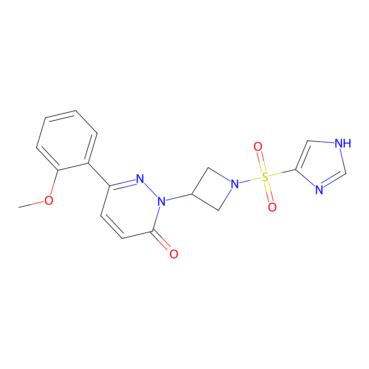 2-[1-(1H-imidazole-4-sulfonyl)azetidin-3-yl]-6-(2-methoxyphenyl)-2,3-dihydropyridazin-3-one molecular structure, CAS 2380186-11-6