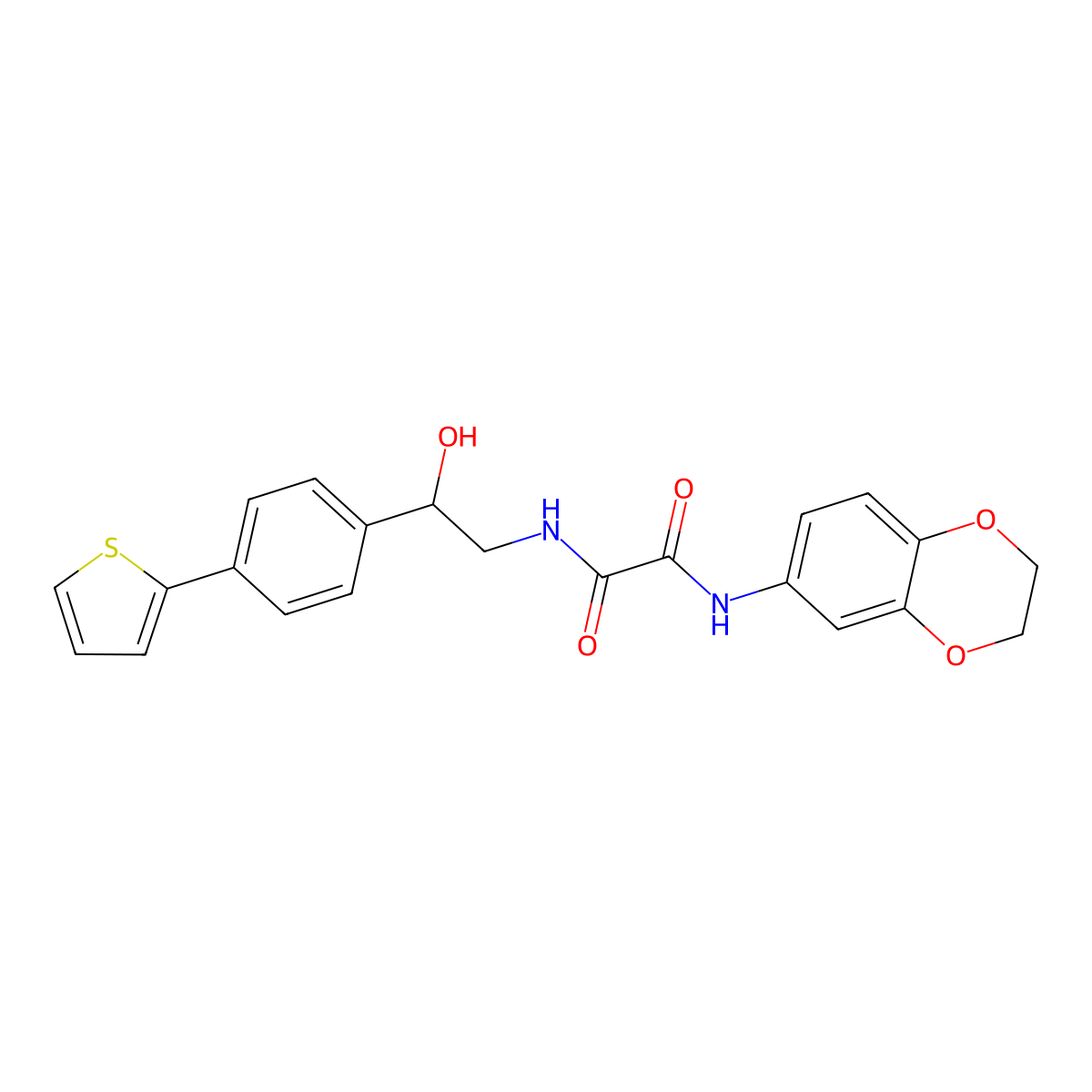 N-(2,3-dihydro-1,4-benzodioxin-6-yl)-N'-{2-hydroxy-2-[4-(thiophen-2-yl)phenyl]ethyl}ethanediamide molecular structure, CAS 2380186-18-3