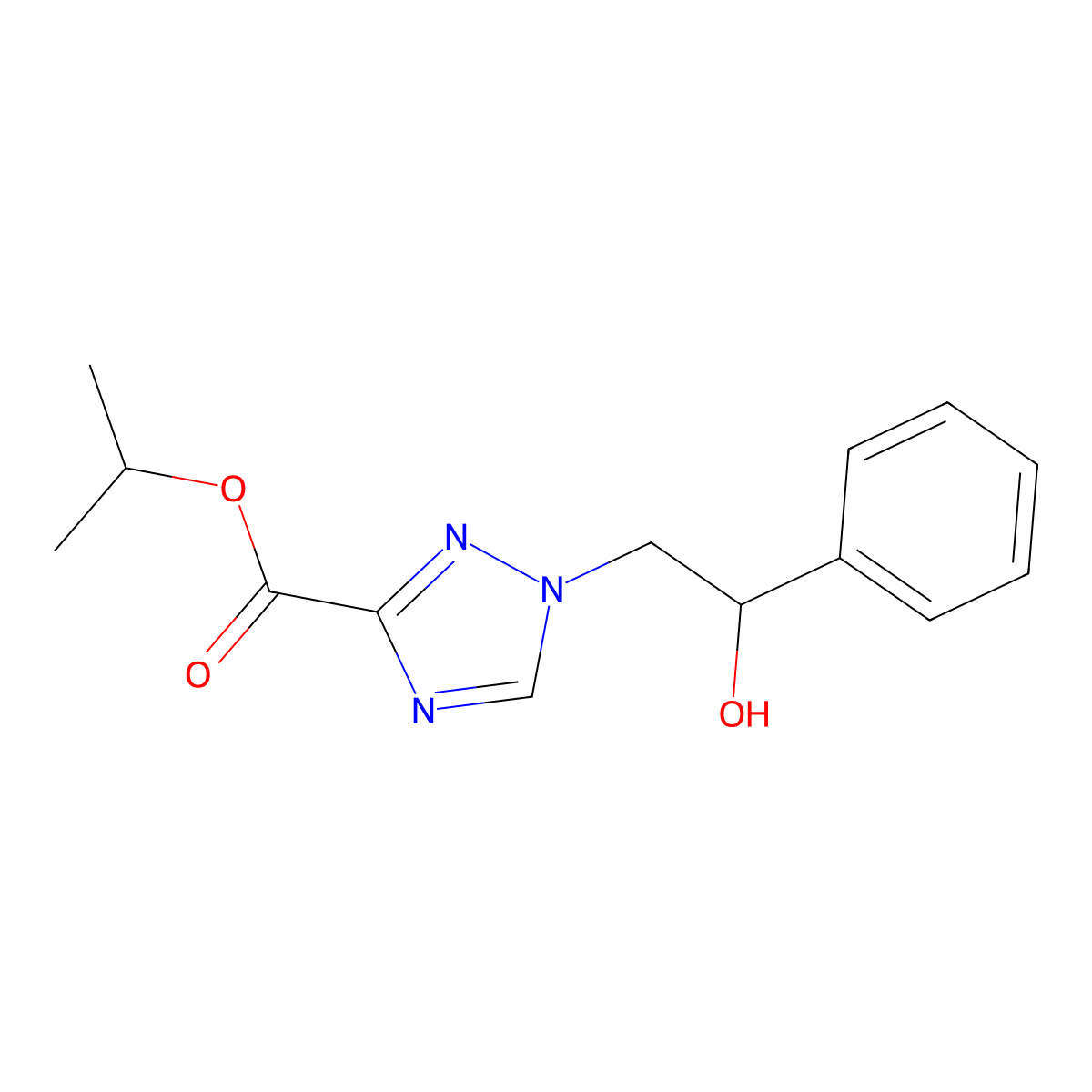 propan-2-yl 1-(2-hydroxy-2-phenylethyl)-1H-1,2,4-triazole-3-carboxylate molecular structure, CAS 2380186-28-5