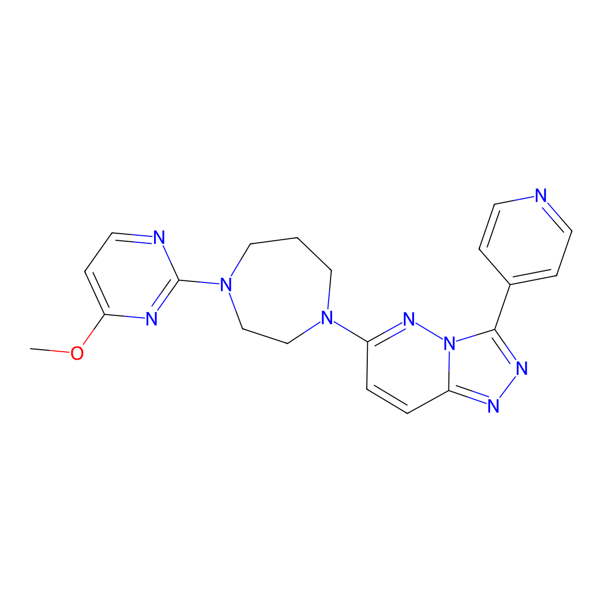 1-(4-Methoxypyrimidin-2-yl)-4-[3-(pyridin-4-yl)-[1,2,4]triazolo[4,3-b]pyridazin-6-yl]-1,4-diazepane molecular structure, CAS 2380186-34-3