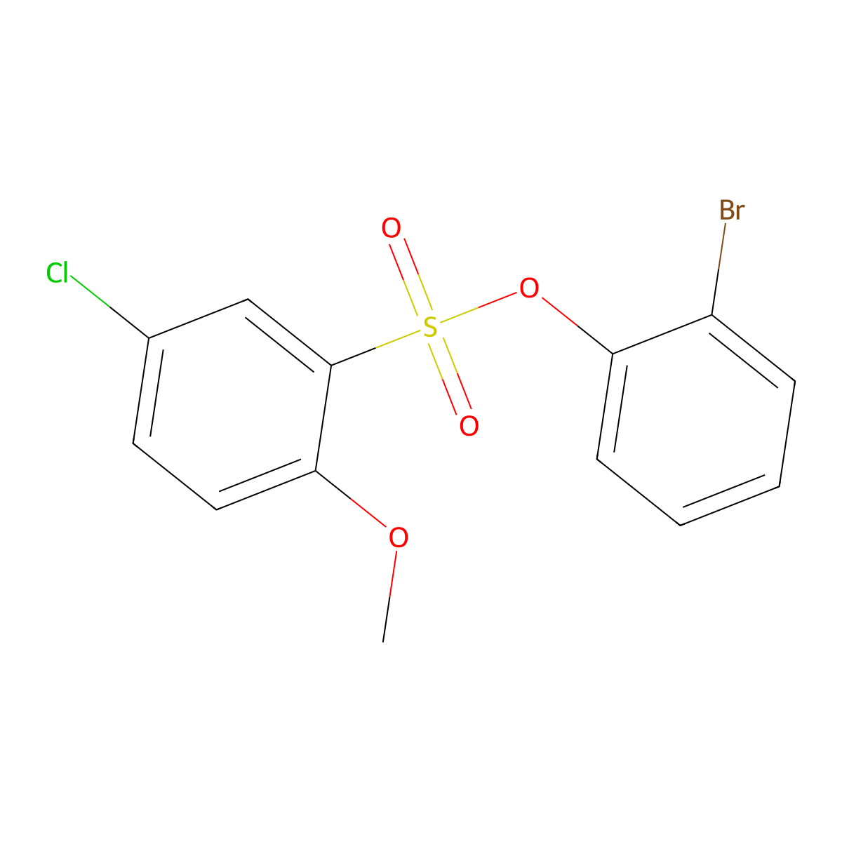 (2-Bromophenyl) 5-chloro-2-methoxybenzenesulfonate molecular structure, CAS 2380186-68-3