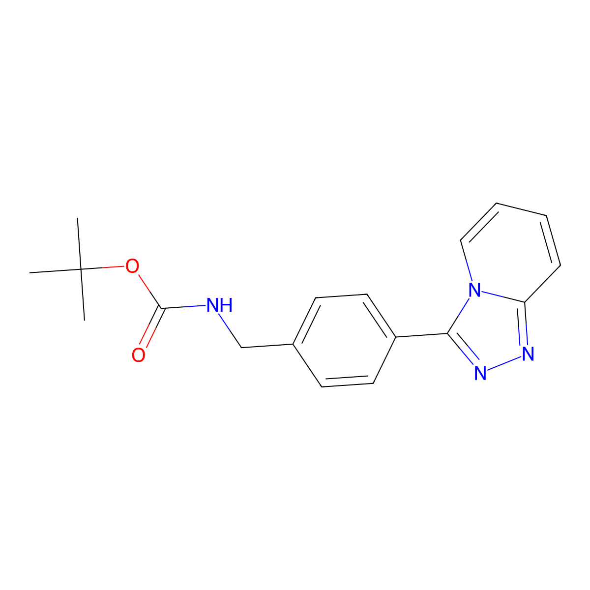 tert-butyl N-[(4-{[1,2,4]triazolo[4,3-a]pyridin-3-yl}phenyl)methyl]carbamate molecular structure, CAS 2380186-71-8