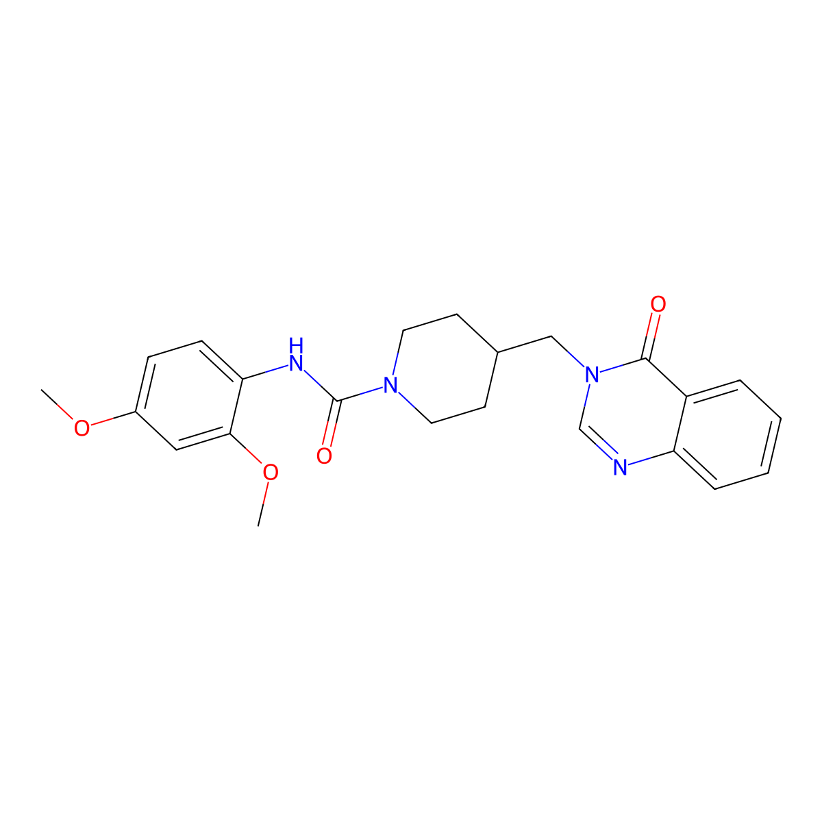 N-(2,4-dimethoxyphenyl)-4-[(4-oxo-3,4-dihydroquinazolin-3-yl)methyl]piperidine-1-carboxamide molecular structure, CAS 2380186-77-4