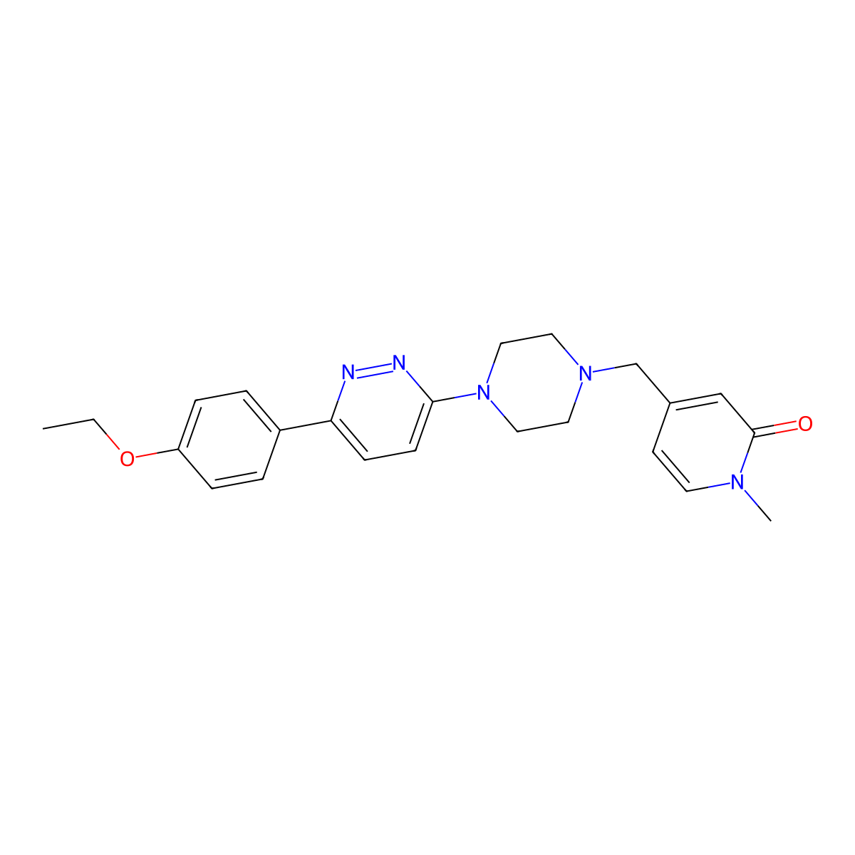 4-({4-[6-(4-Ethoxyphenyl)pyridazin-3-yl]piperazin-1-yl}methyl)-1-methyl-1,2-dihydropyridin-2-one molecular structure, CAS 2380186-93-4