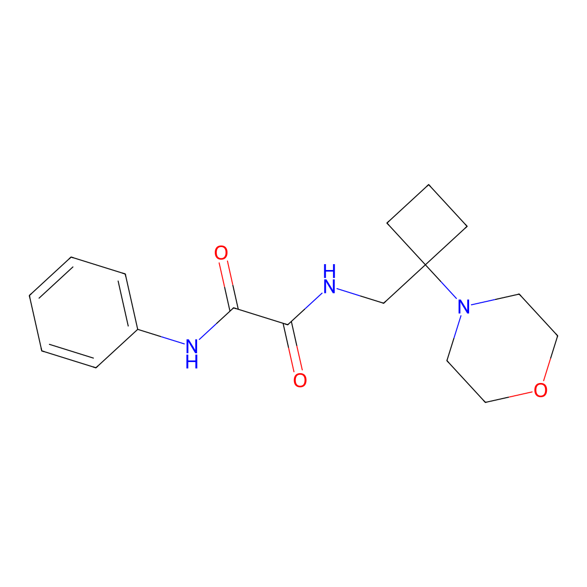 N-{[1-(morpholin-4-yl)cyclobutyl]methyl}-N'-phenylethanediamide molecular structure, CAS 2380187-09-5