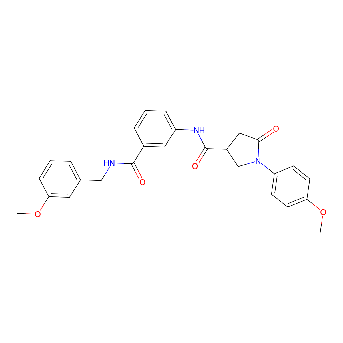 1-(4-methoxyphenyl)-N-(3-{[(3-methoxyphenyl)methyl]carbamoyl}phenyl)-5-oxopyrrolidine-3-carboxamide molecular structure, CAS 2380187-35-7